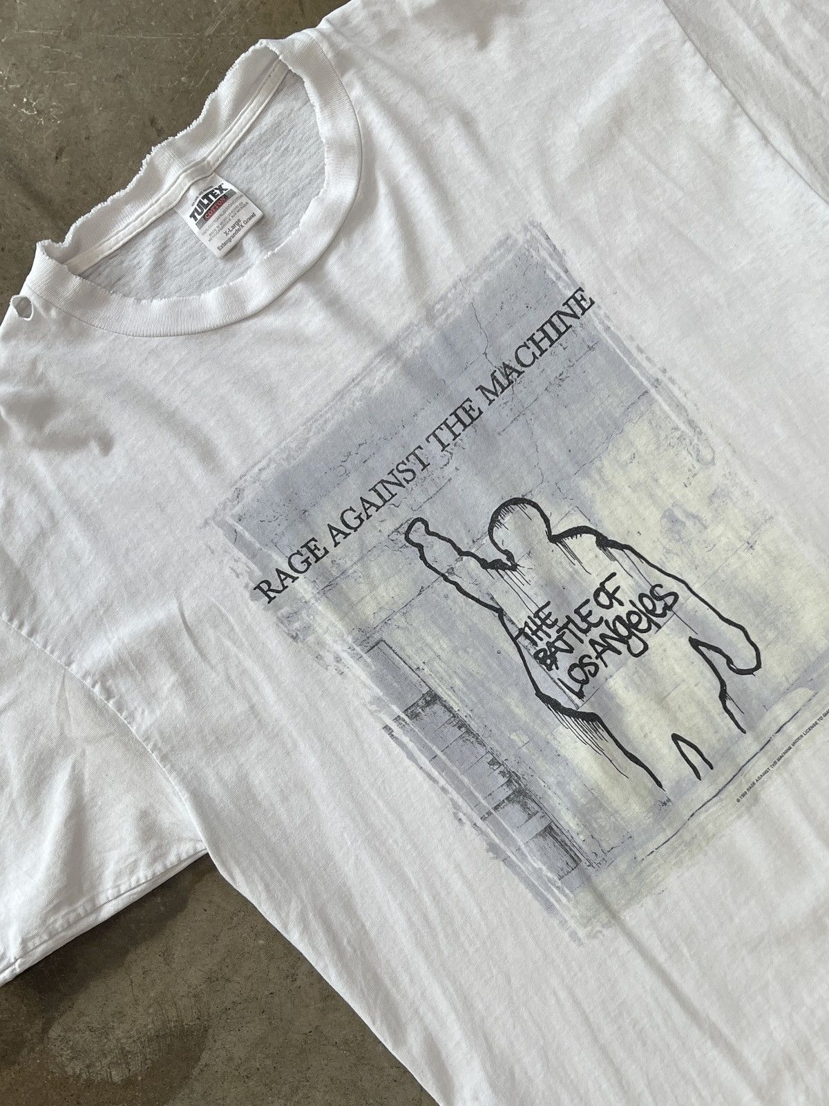 Vintage 90s Rage Against the Machine + Rush Band Tee XL