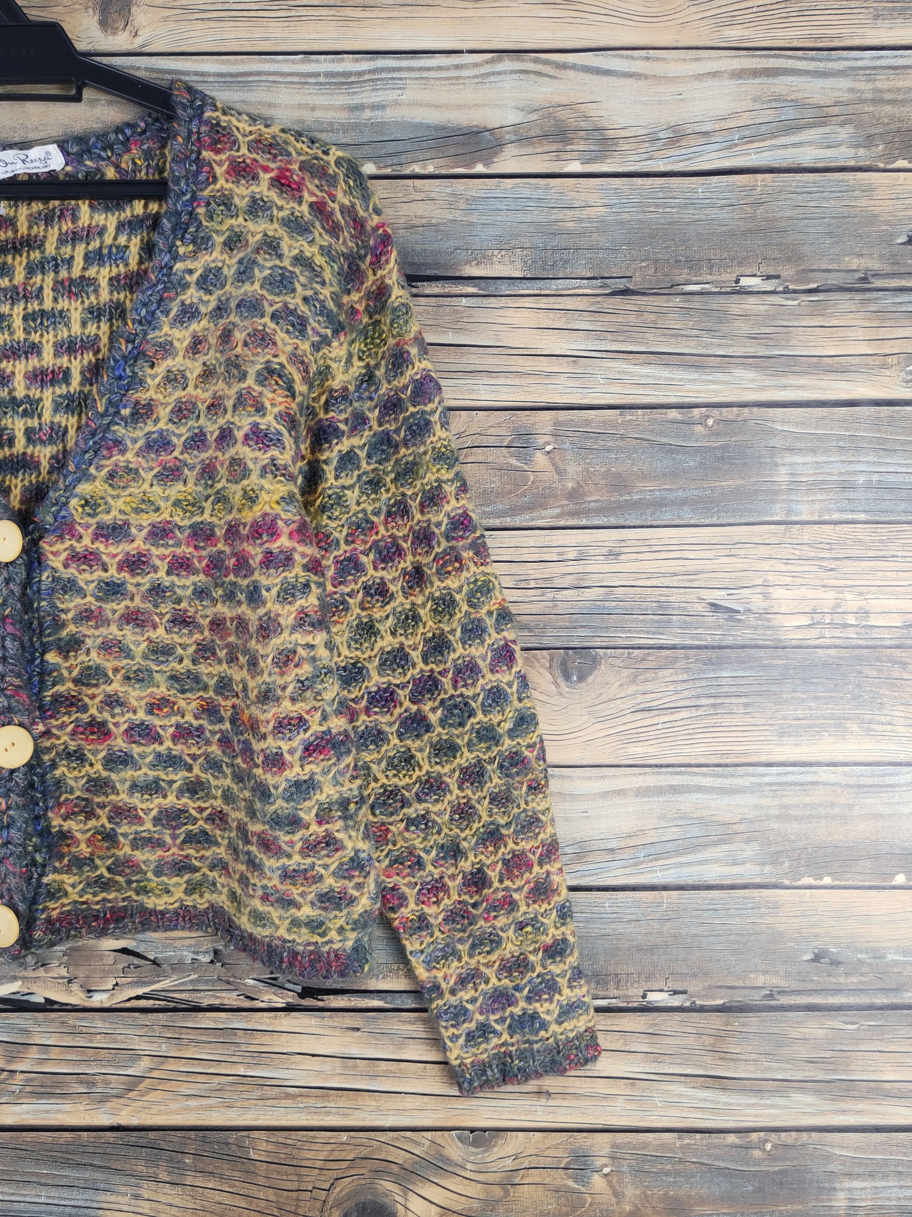 Japanese Brand On Reeza Yellow Knitwear Cardigan Crop Tops #W2167 Size M / US 6-8 / IT 42-44 - 5 Thumbnail