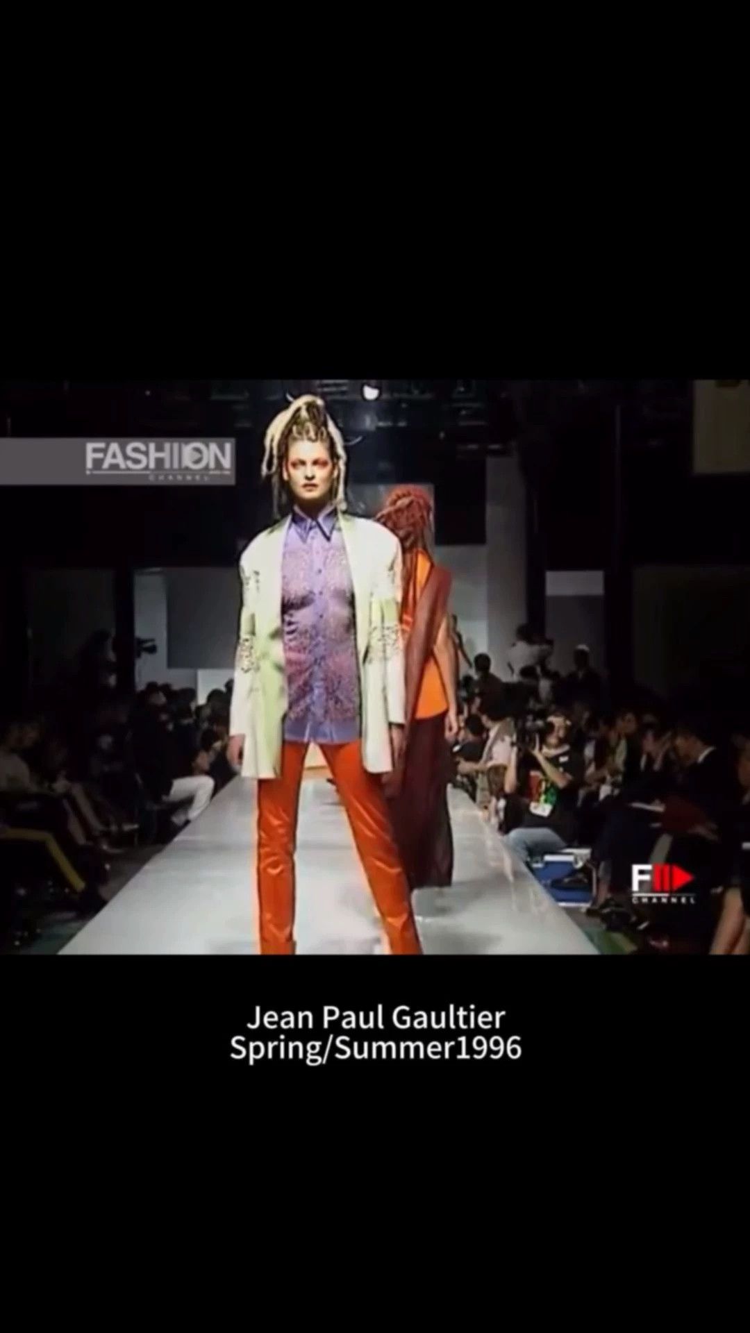 Jean Paul Gaultier JPG 1996 Runway Oversized Wool Blend Suspender Suit Italy Size M / US 6-8 / IT 42-44 - 1 Thumbnail