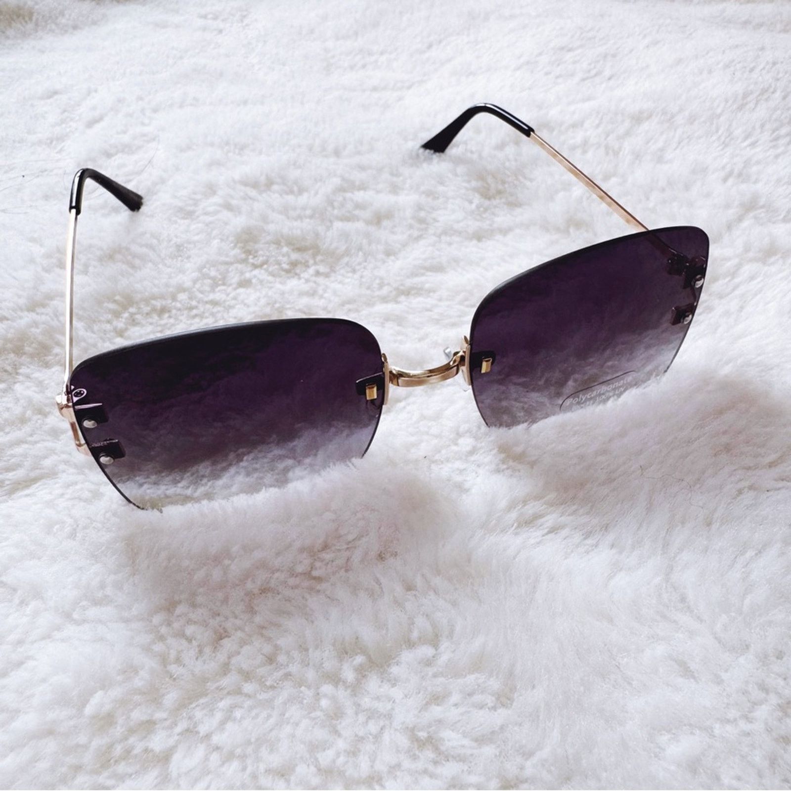 Other Laurel Clear Black Rimless Sleek Sunglasses Size ONE SIZE - 6 Thumbnail