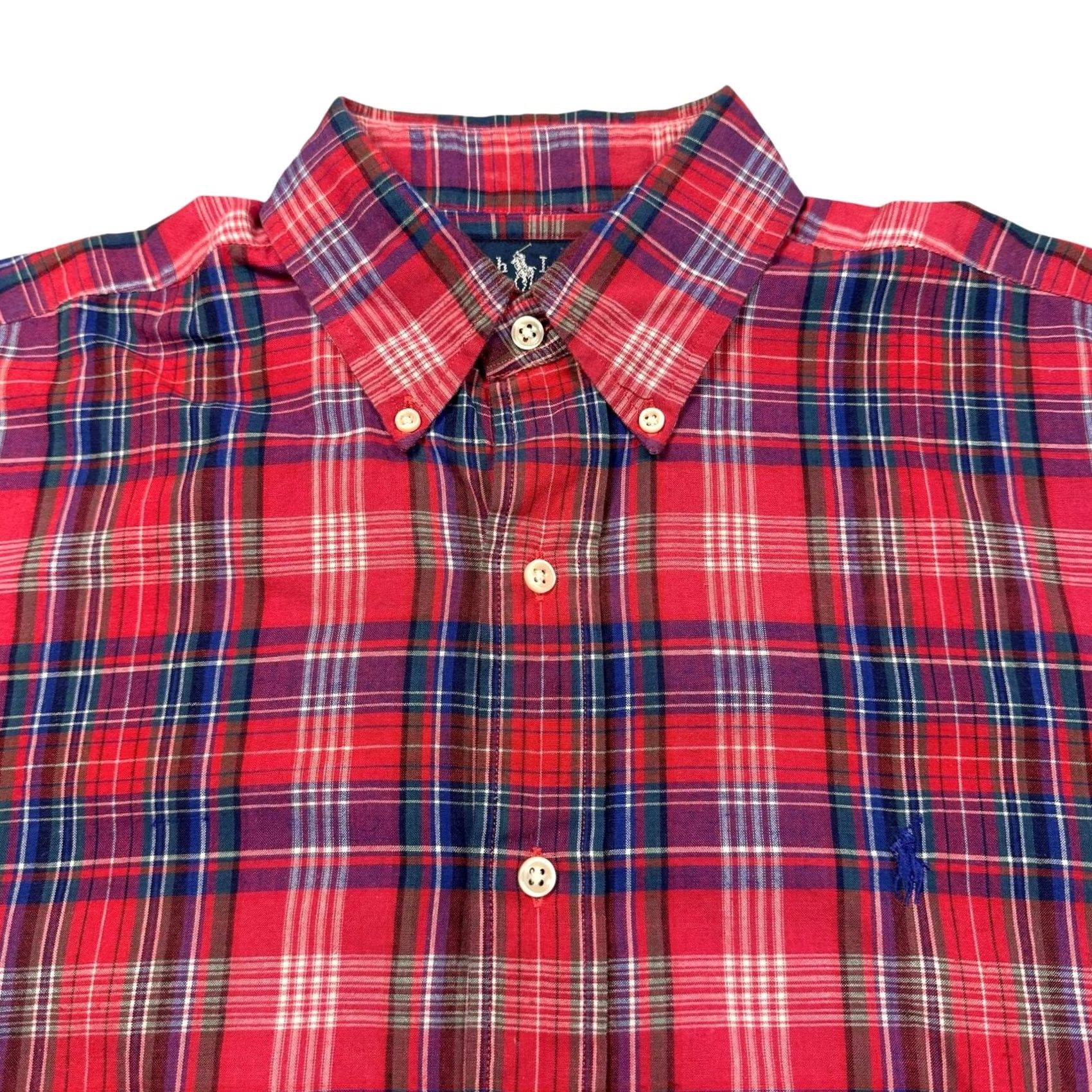 Ralph Lauren Ralph Lauren Shirt Men’s Medium Blake Cotton Short Sleeve Button-Down Pink Blue Size US M / EU 48-50 / 2 - 2 Thumbnail