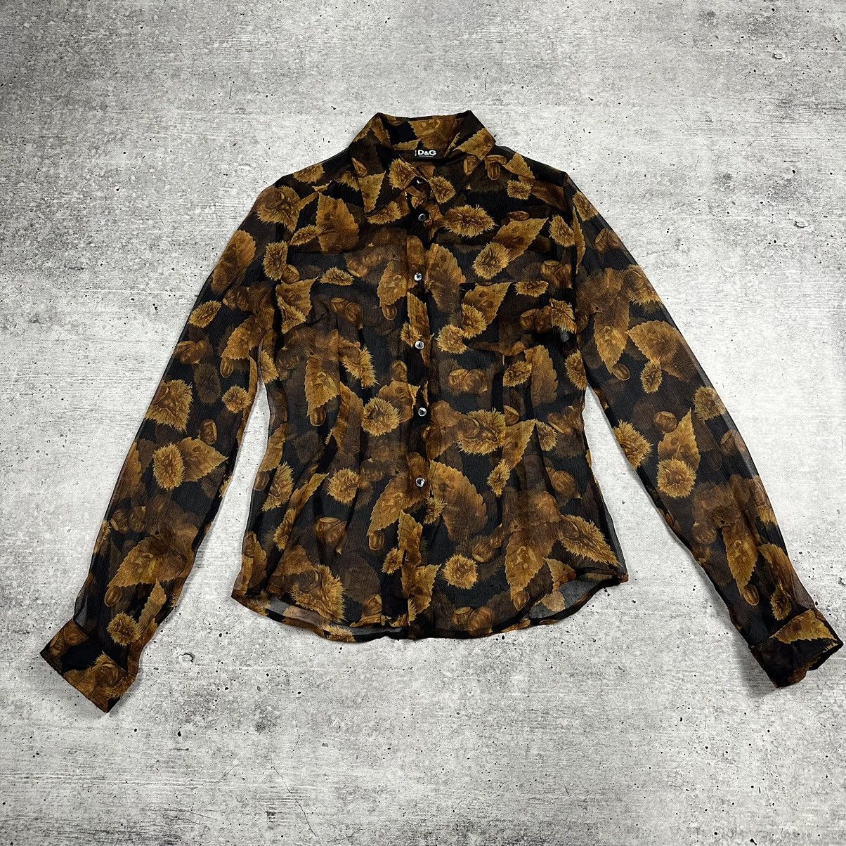 Dolce & Gabbana Vintage Dolce & Gabbana Buttoned Down Shirt Chestnut Pattern Size M / US 6-8 / IT 42-44 - 1 Thumbnail