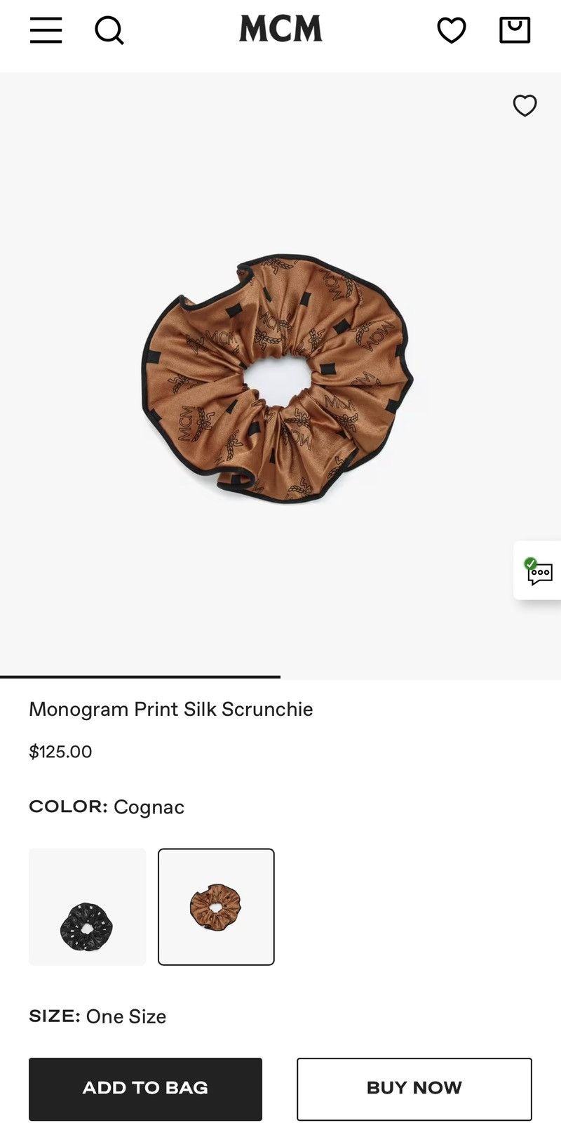 MCM MCM Silk Scrunchie Size ONE SIZE - 2 Thumbnail
