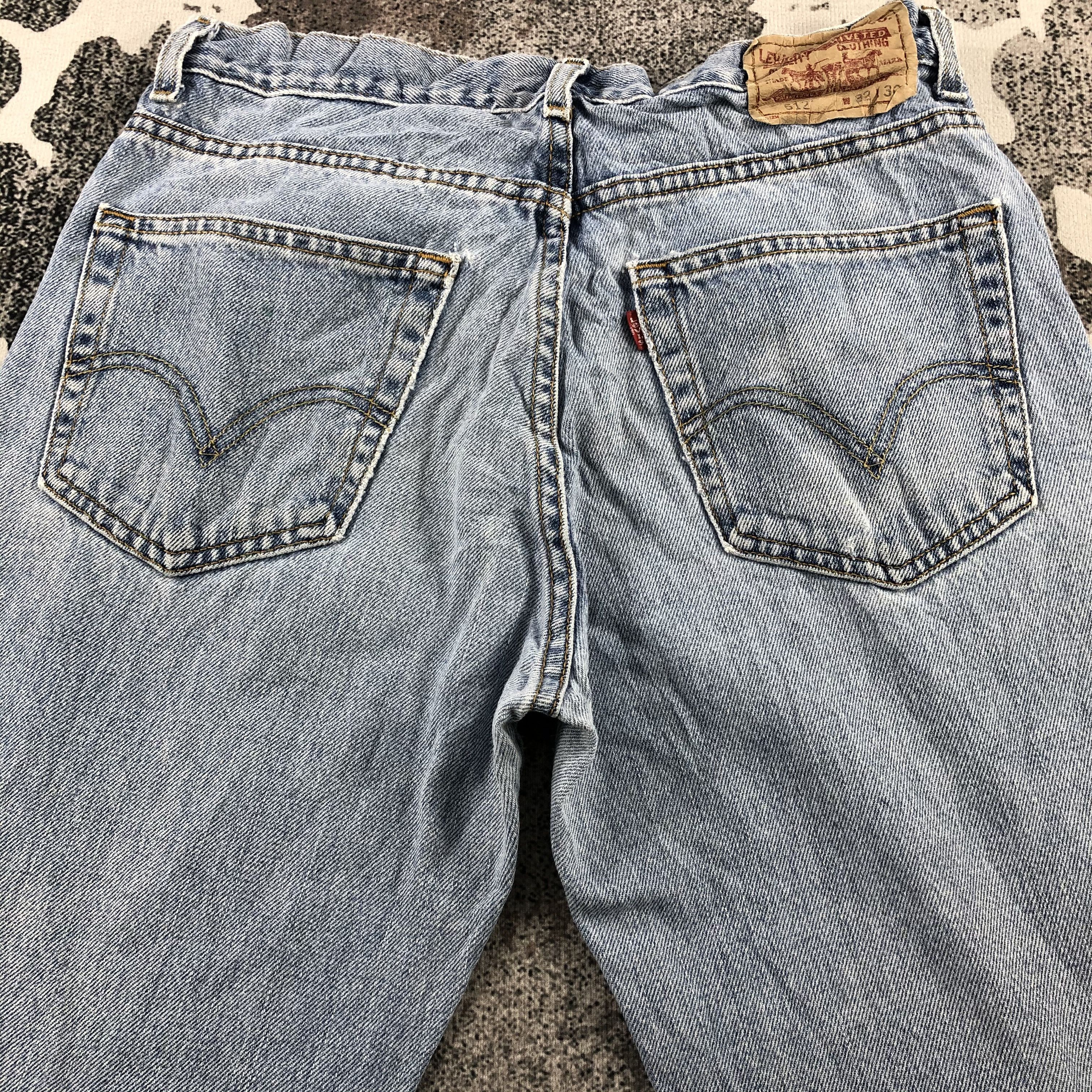 Levi's Vintage Levis 512 Jeans Distressed Denim KJ1075 Size US 32 / EU 48 - 4 Thumbnail