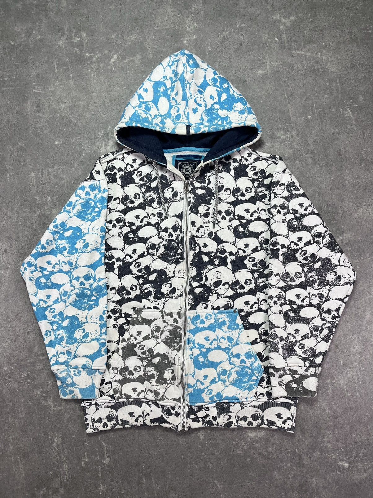 G-Unit G-Unit Rare AOP Skulls Printed Baggy Zip Hoodie XL XXL Size US XL / EU 56 / 4 - 1 Thumbnail