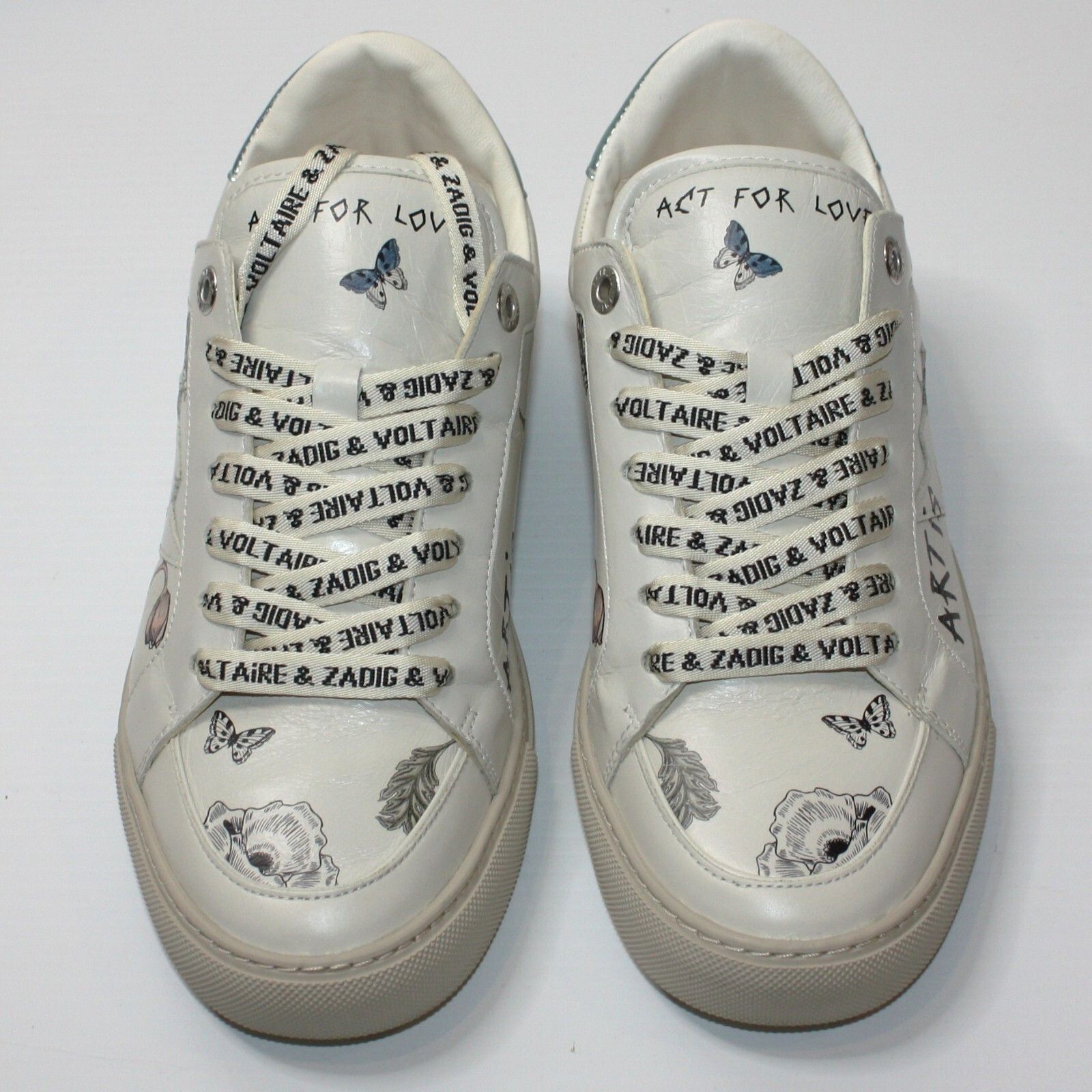 Zadig & Voltaire LA Flash Art Print Low Top Sneakers size EU 40 / US 10 Size US 10 / IT 40 - 3 Thumbnail