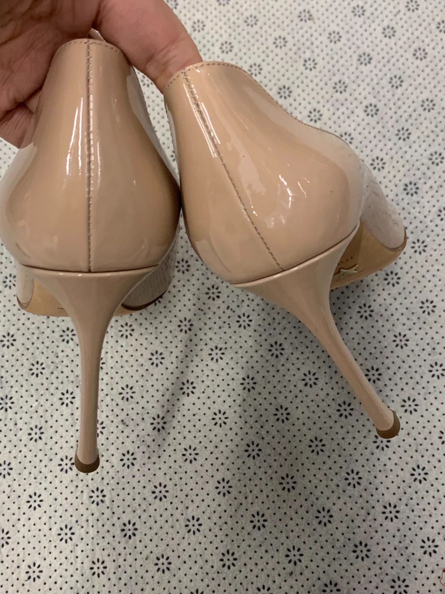 Dior Dior Nude Pink Patent Leather Heels 39.5 EU Size US 8.5 / IT 38.5 - 4 Thumbnail