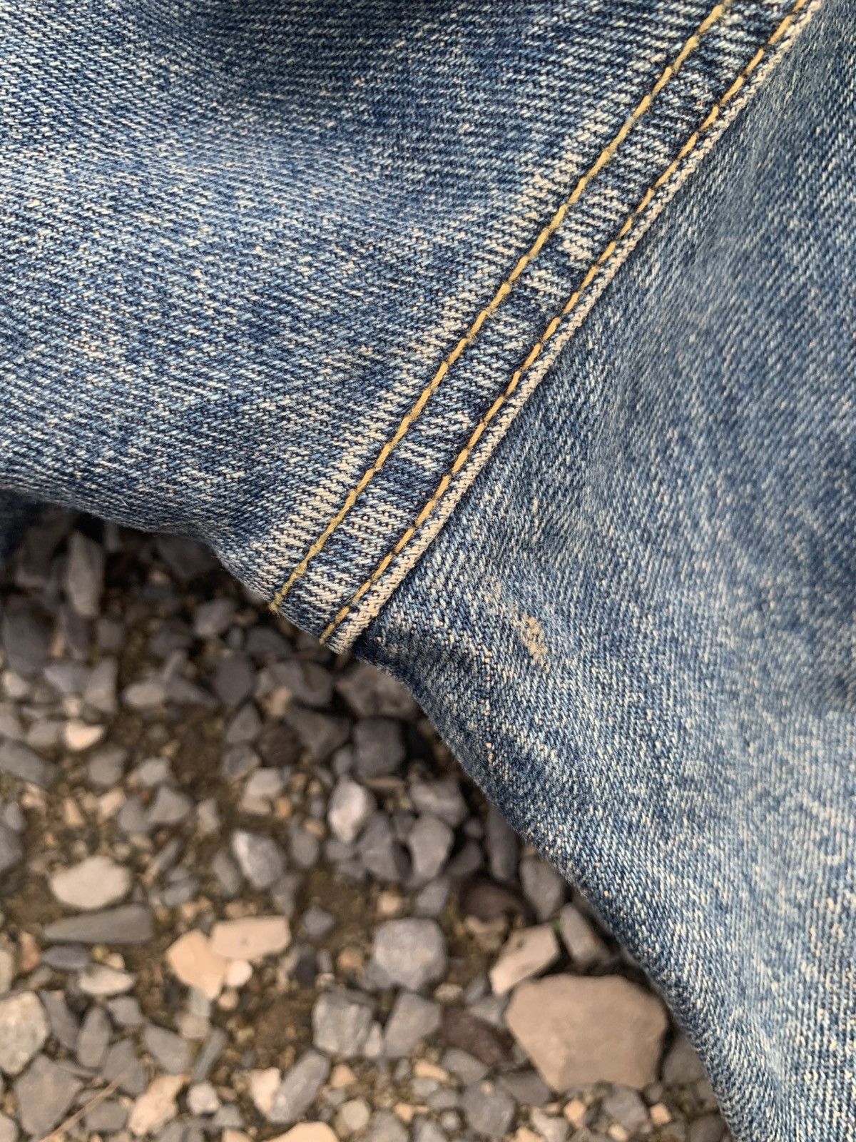 Kapital VINTAGE EDWIN 505X SELVEDGE BAGGY RUSTY DISTRESSED DENIM Size US 31 - 19 Thumbnail