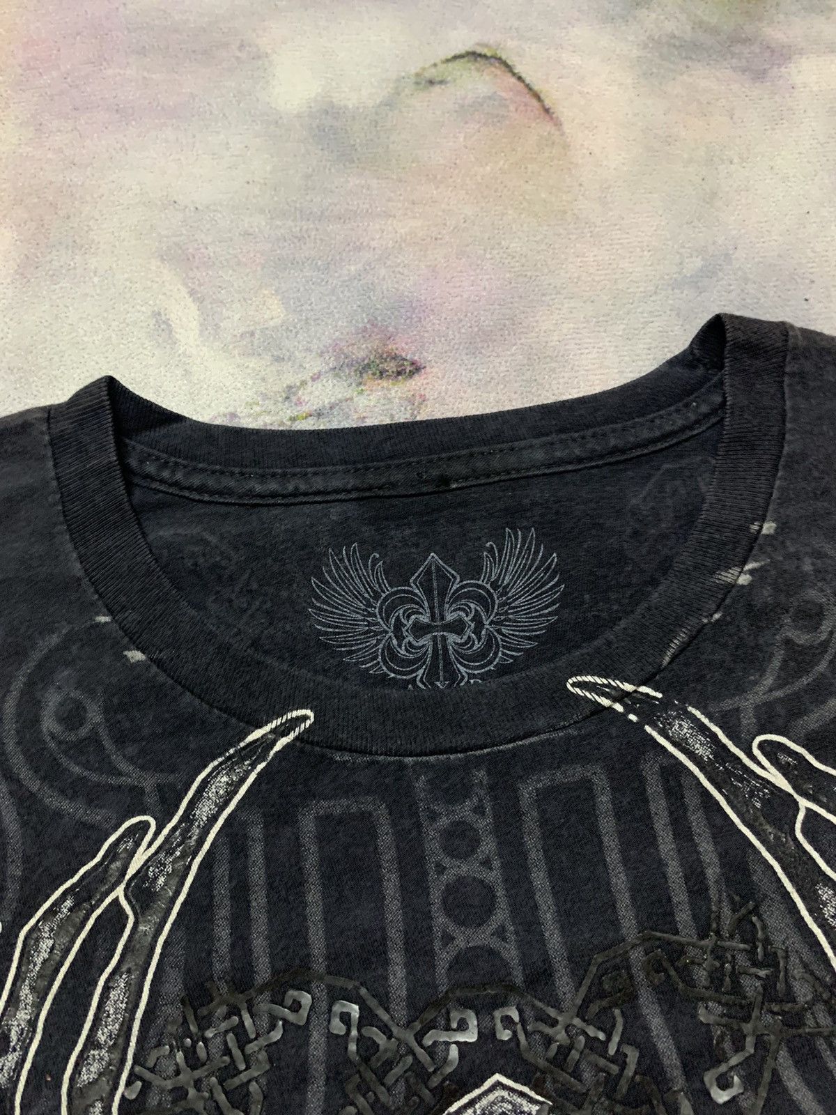 Affliction Xzavier Goth Grunge Graphic Skull MMA Archaic Size US M / EU 48-50 / 2 - 5 Thumbnail