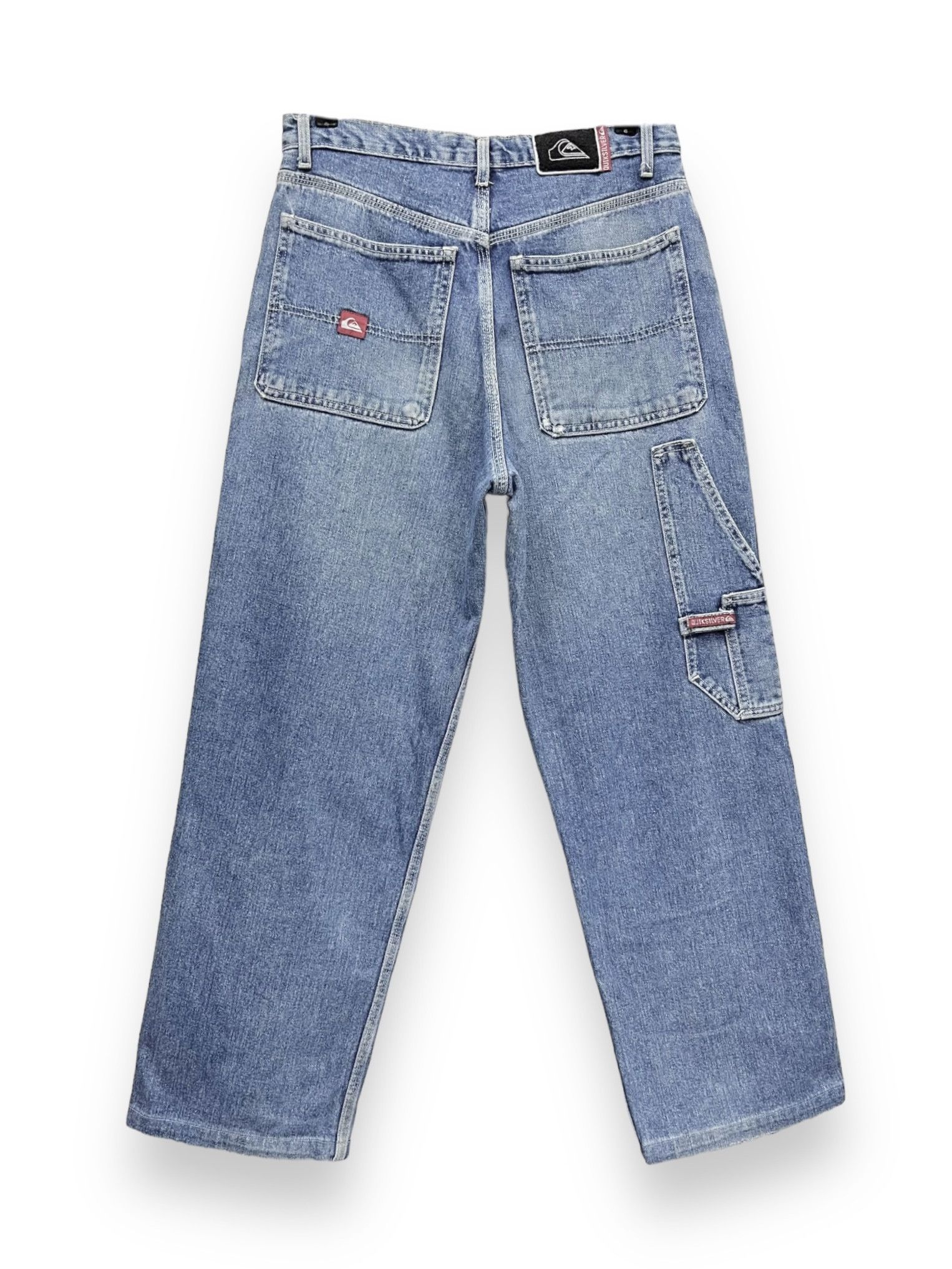 Quiksilver × Vintage 🌊Vintage 90’s QUIKSILVER Carpenter Relaxed Fit Baggy Denim Size US 30 / EU 46 - 3 Thumbnail