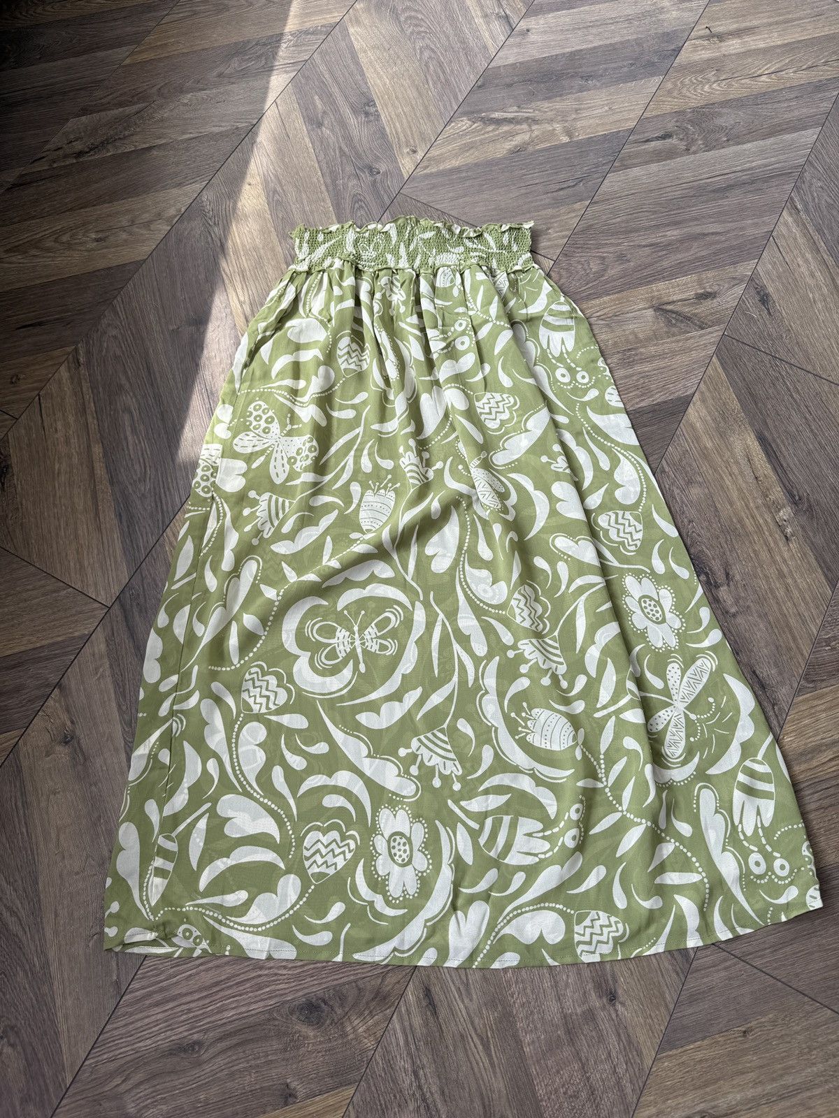 Gudrun Sjoden Vintage Gudrun Sjoden Green Floral Midi Skirt Womens Size M / US 6-8 / IT 42-44 - 8 Thumbnail