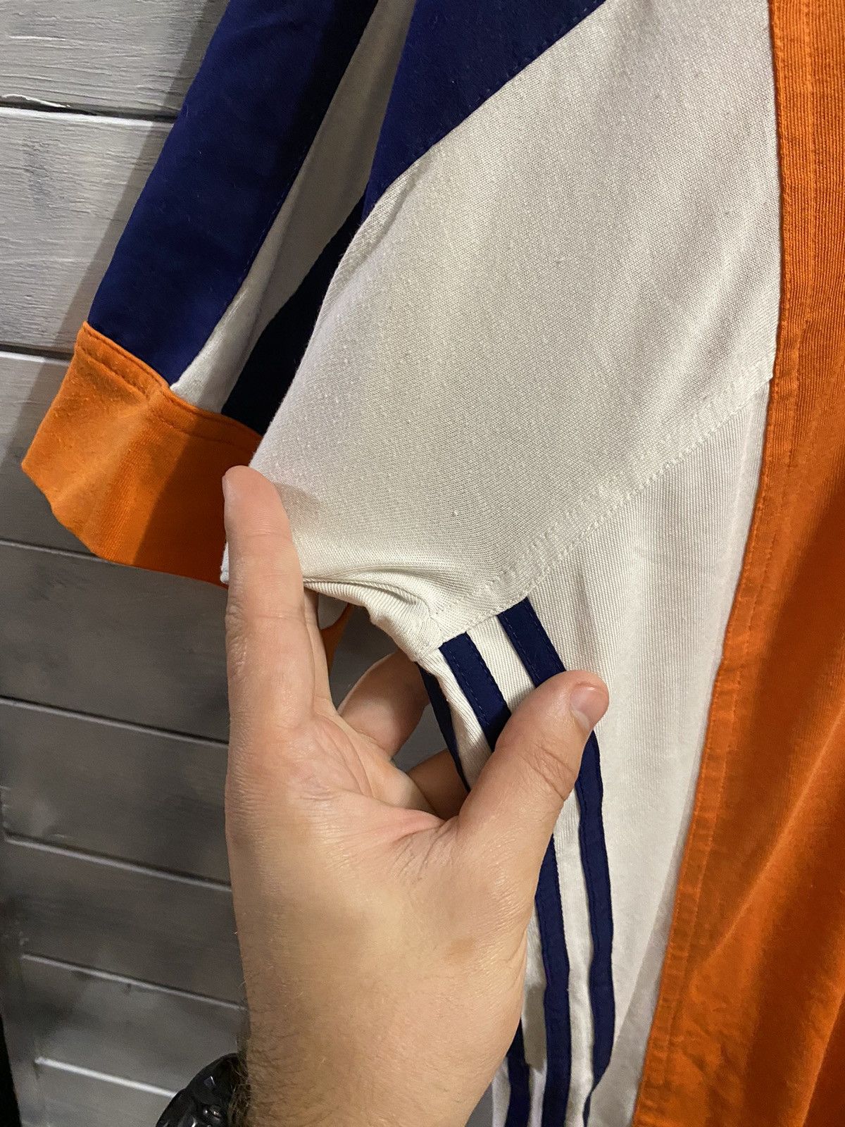 Adidas Rare Vintage T-Shirt Adidas Triples Centr Logo. Size US M / EU 48-50 / 2 - 3 Thumbnail