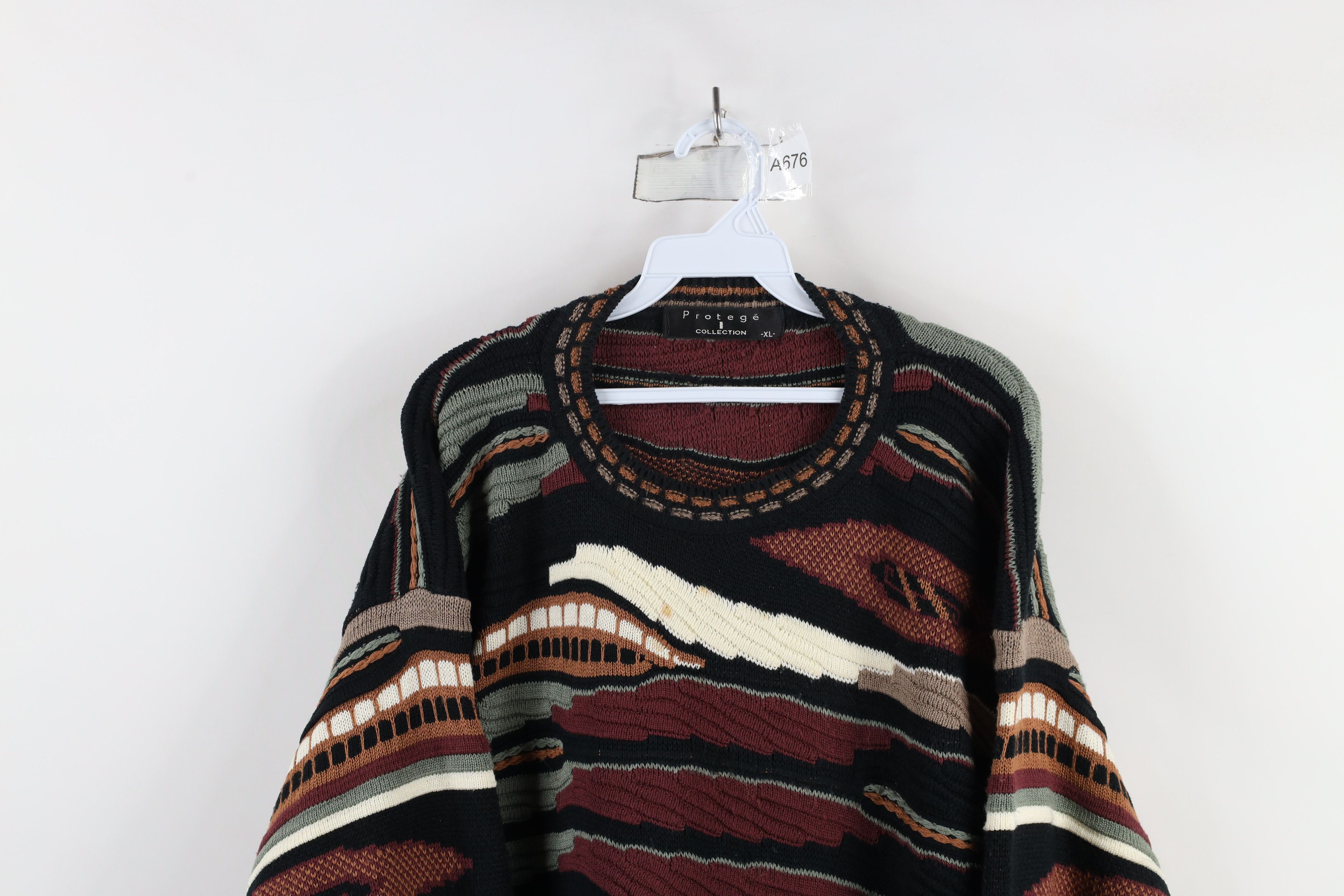 Vintage Vintage 90s Coogi Style Ed Bassmaster Knit Sweater USA Size US XL / EU 56 / 4 - 2 Thumbnail