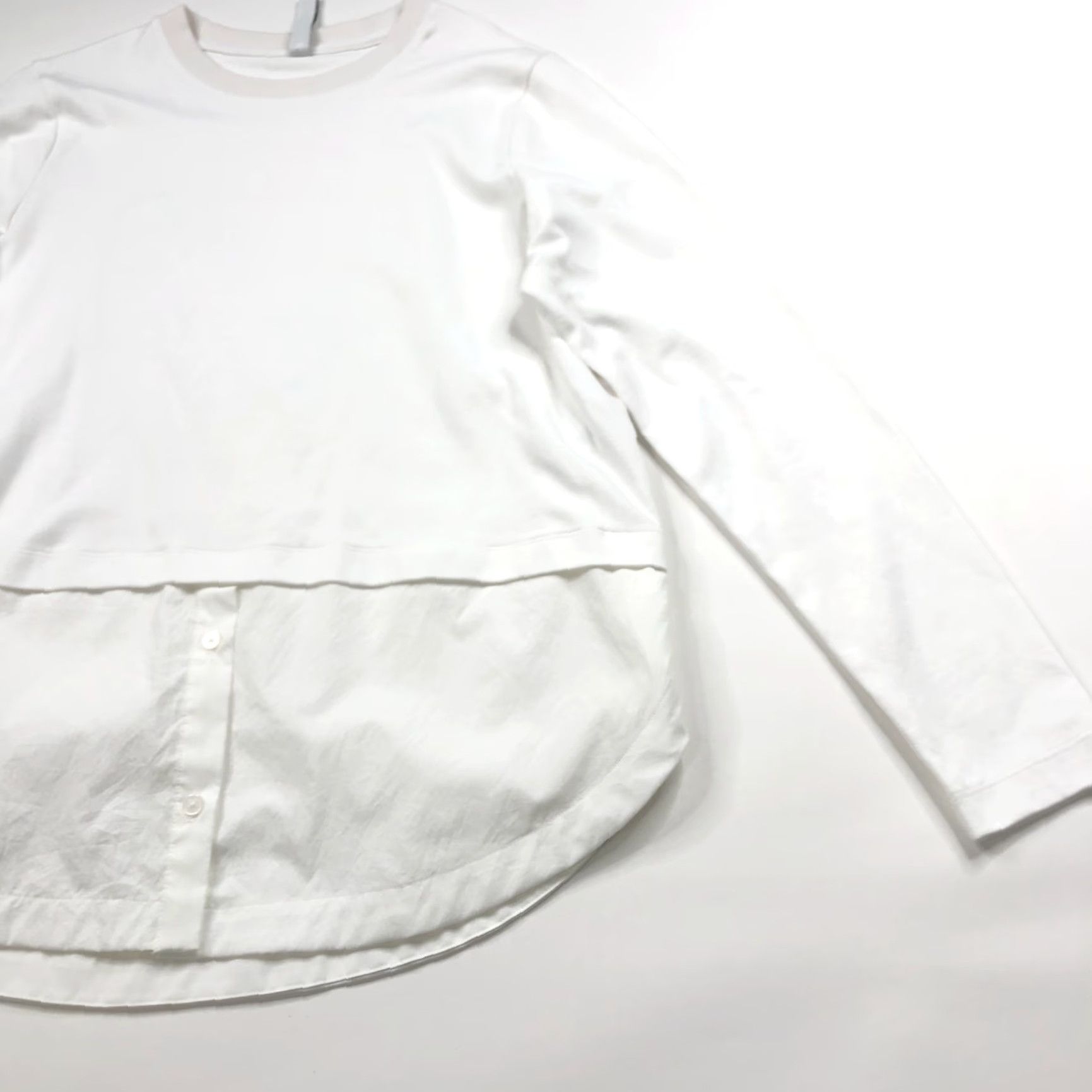 Athleta Athleta Gallery Medium Lightweight Pullover Button Top Blouse White M Women Shirt Size M / US 6-8 / IT 42-44 - 2 Thumbnail