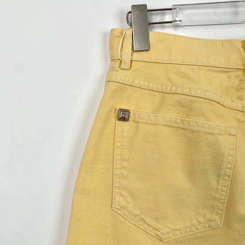 Chanel ChanelYellow buttoned cotton casual wide-leg trousers 2503- Size 25" / US 0 / IT 36 - 5 Thumbnail