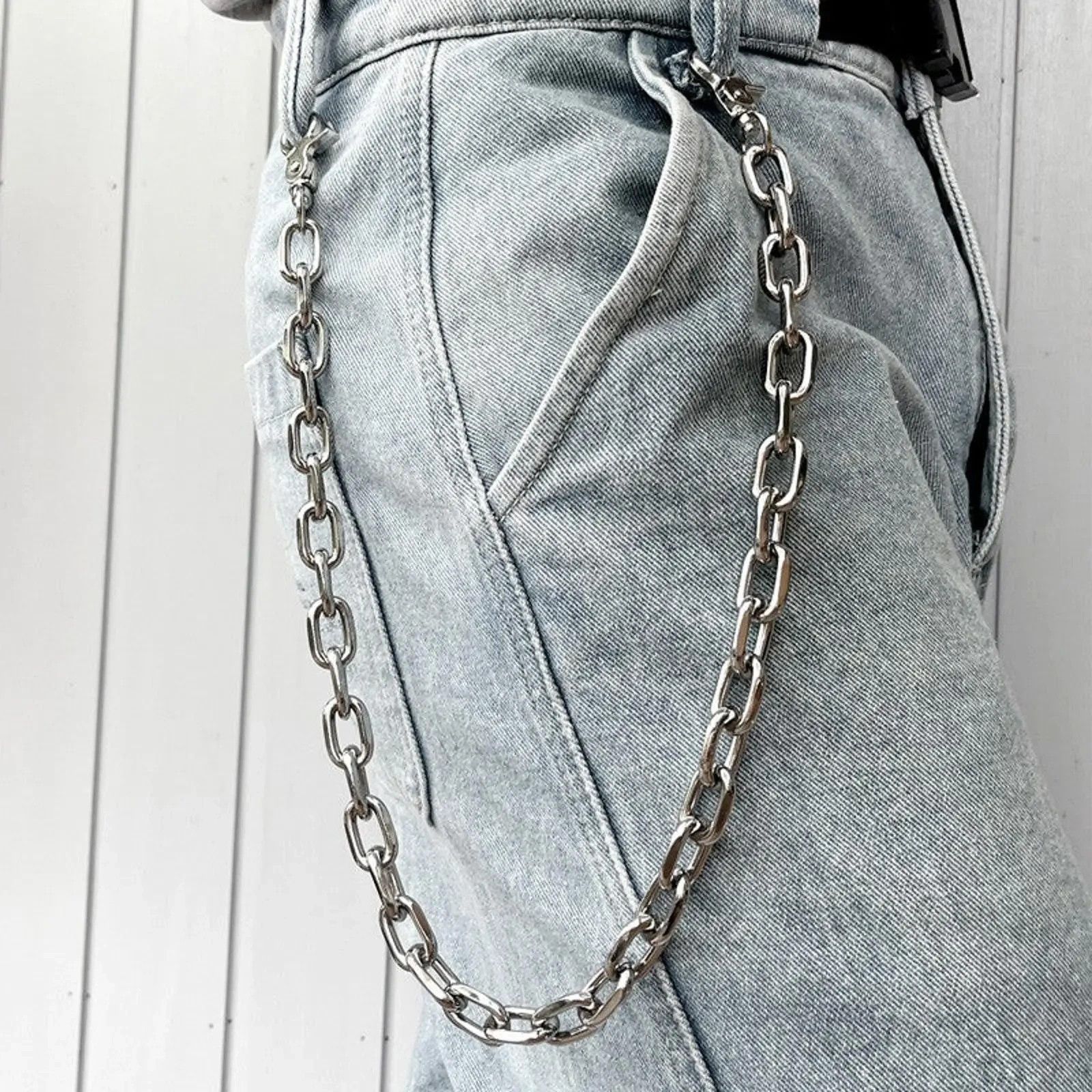 Jewelry Silver Link Wallet Chain Size ONE SIZE - 1 Thumbnail