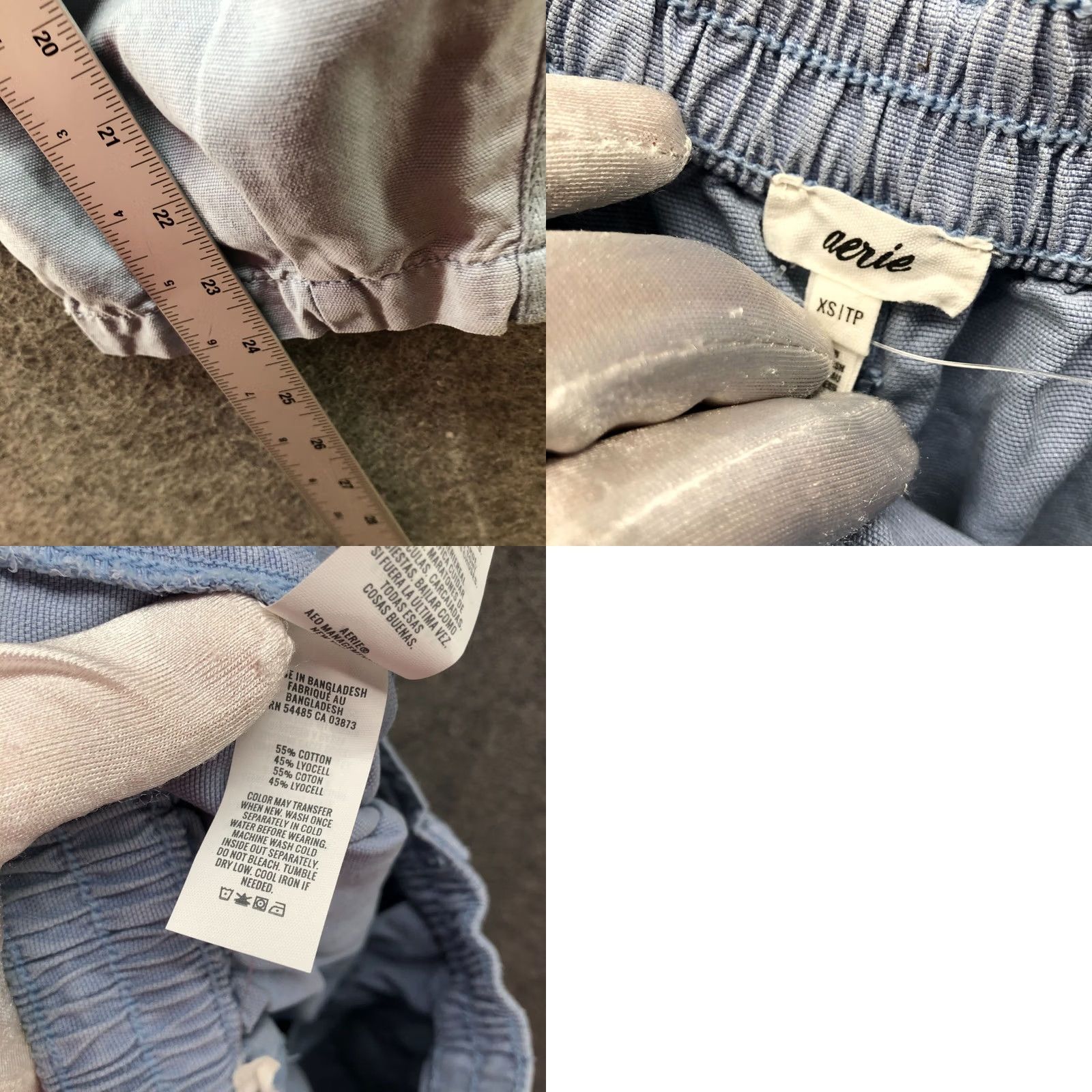 Vintage Aerie Womens XS Light Blue High Rise Lyocell Baggy Relaxed Barrel Leg Pants Size 26" / US 2 / IT 38 - 8 Thumbnail