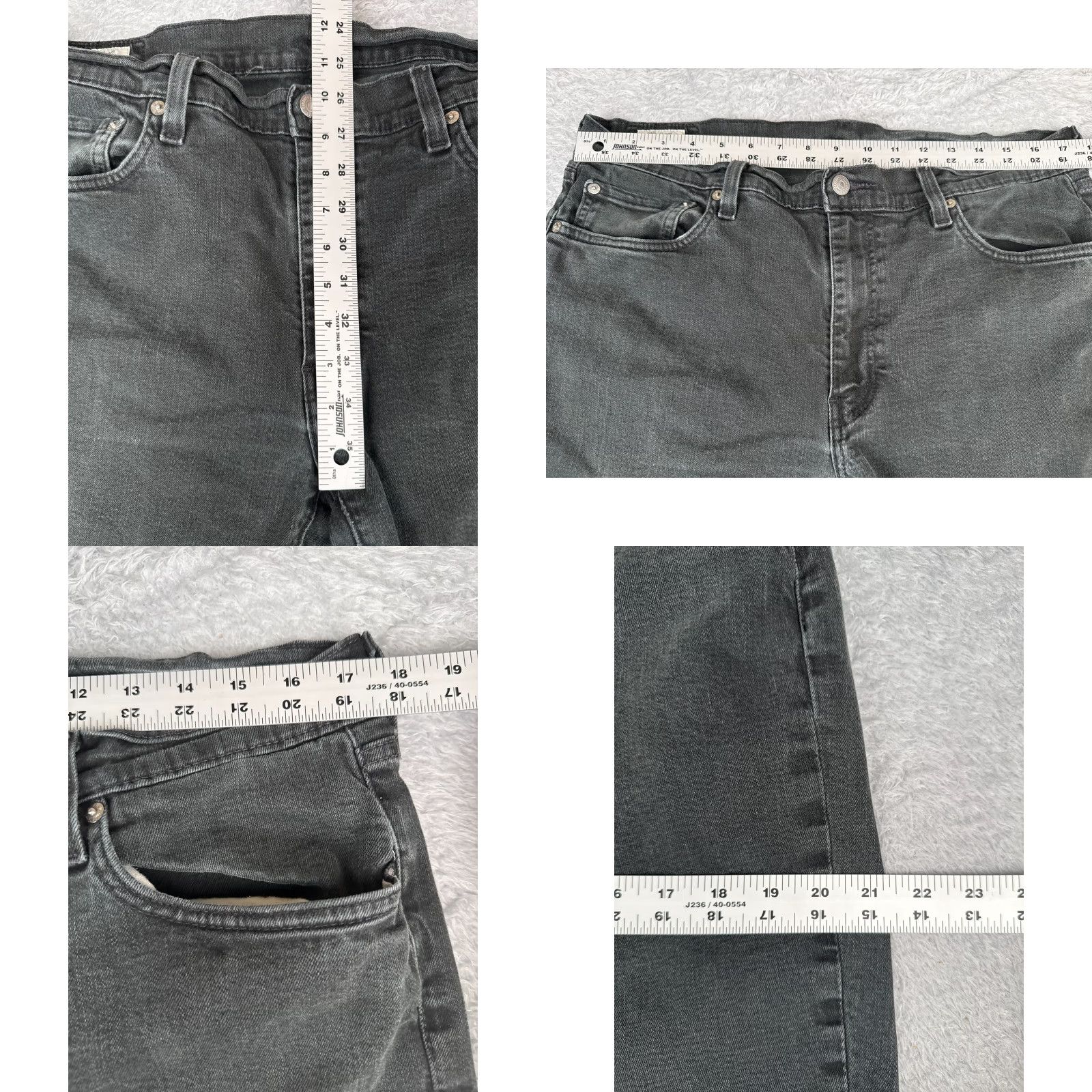 Levi's Levi's 541 Jeans Black Denim 36x34 Button Fly 5-Pocket Cotton Straight Regular Mens Pants Jeans Size US 36 / EU 52 - 9 Thumbnail