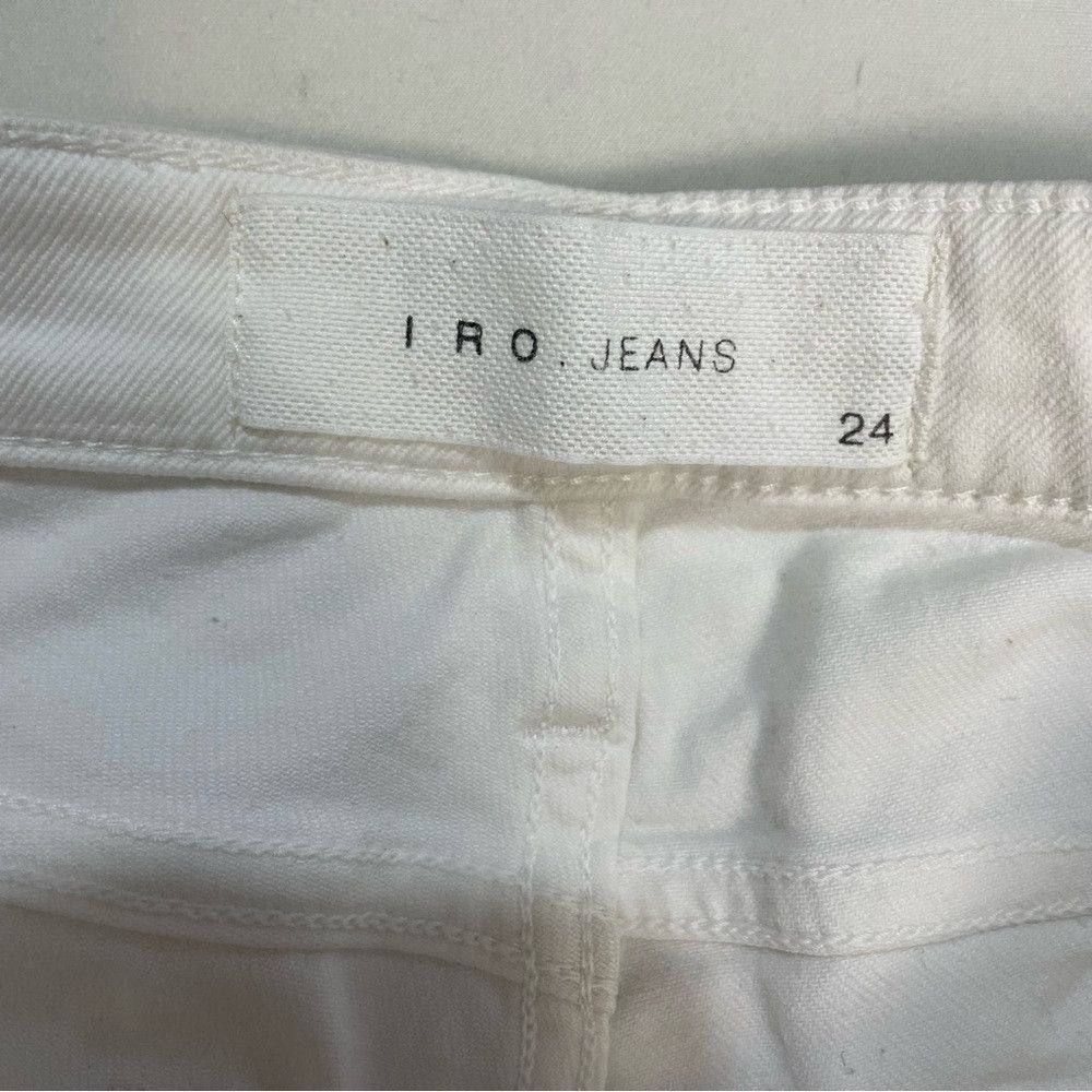 Iro IRO White Cropped Distressed Jeans Size 24 Size 24" / US 00 / IT 34 - 6 Thumbnail