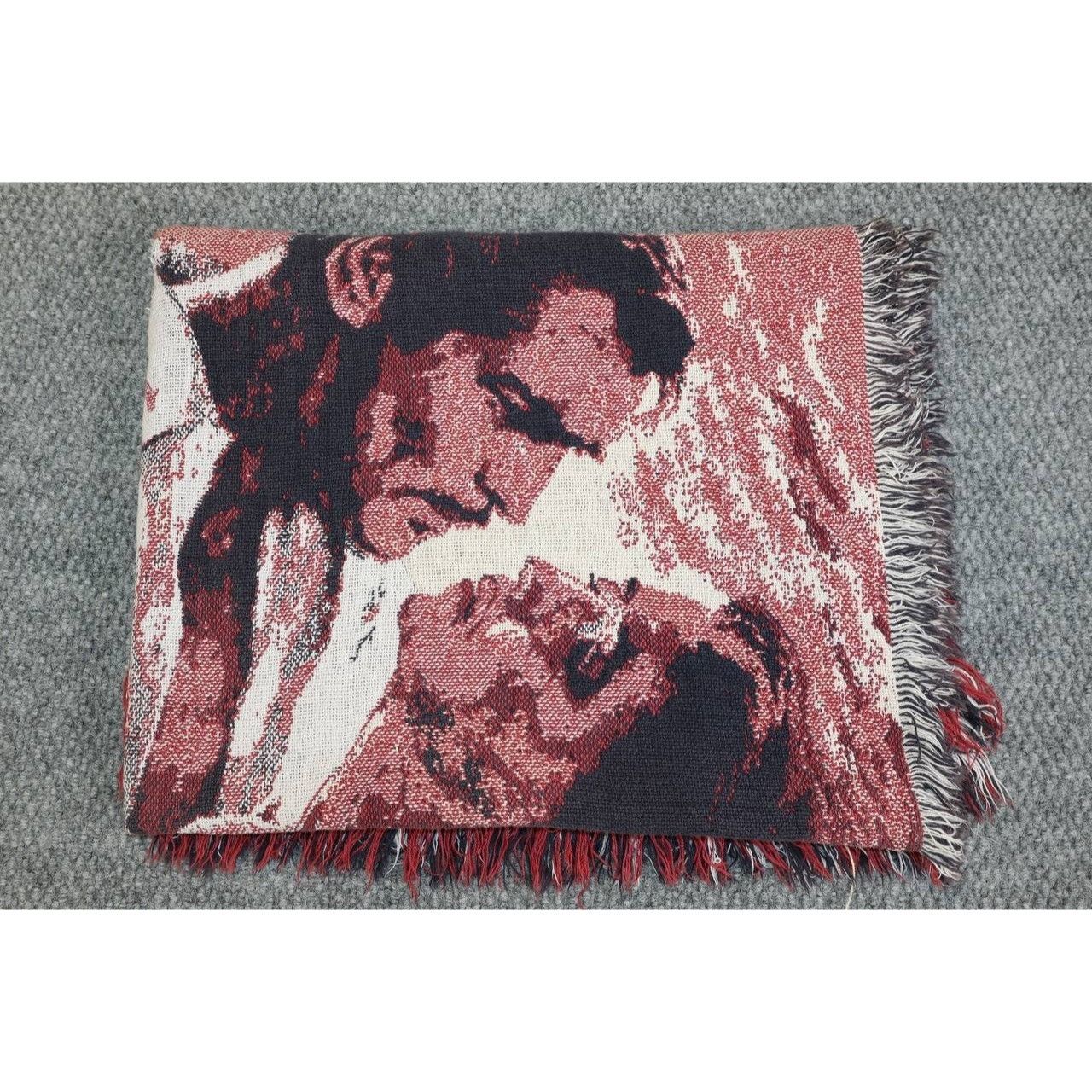 Vintage Vintage Gone With the Wind 1993 Woven Tapestry Throw Blanket Size ONE SIZE - 3 Thumbnail