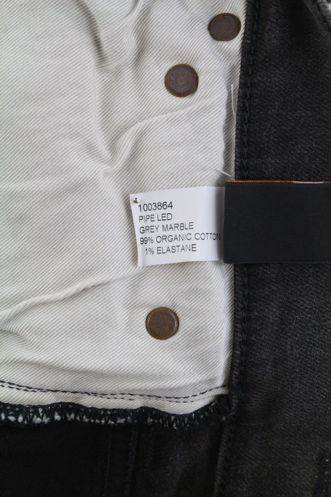 Nudie Jeans PIPE LED W28/L32 Grey Marble Organic Slim Washed 81636 Size US 28 / EU 44 - 6 Thumbnail