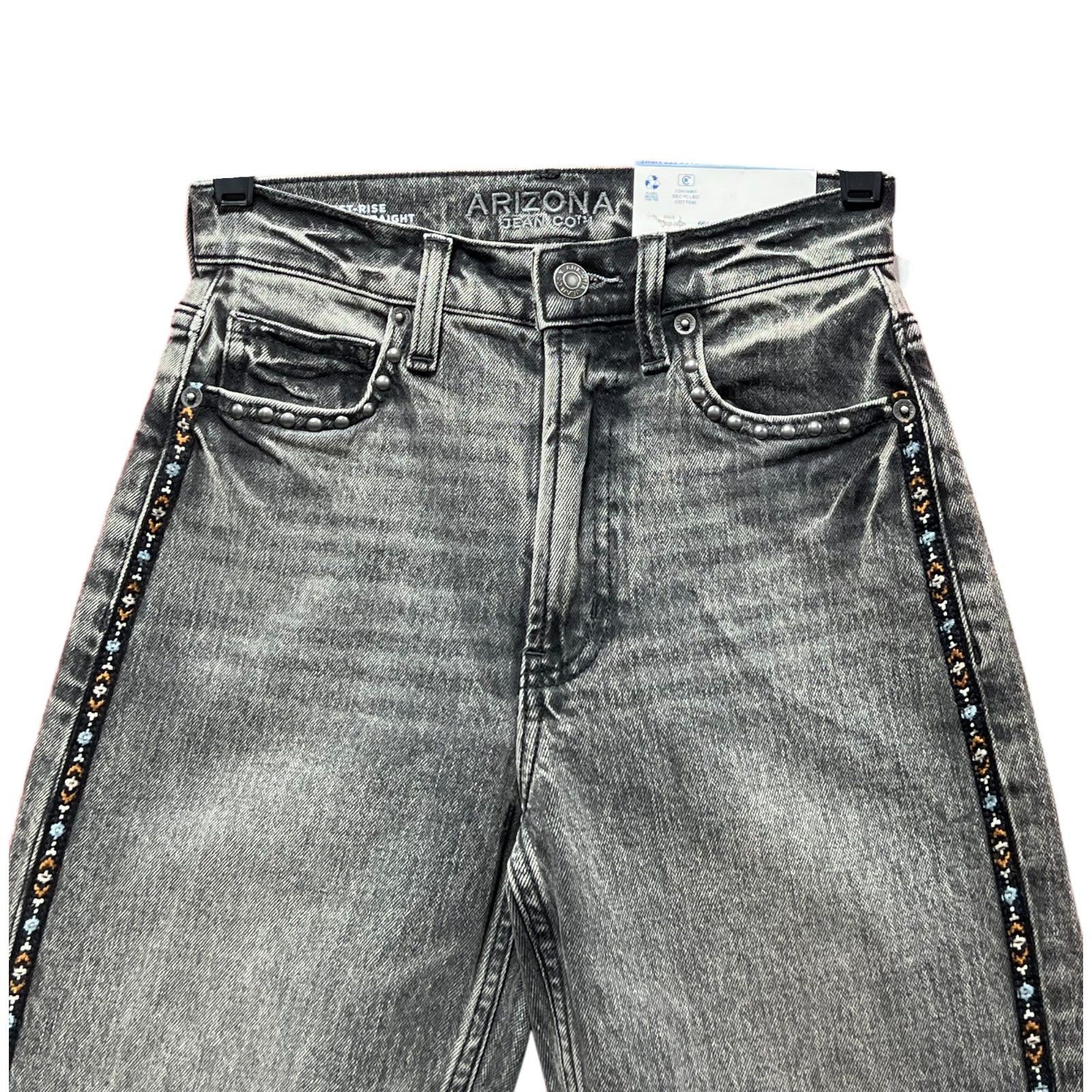 Arizona Jean Co. Arizona - Juniors Women's Vintage Highest Rise Straight Leg Size 25" / US 0 / IT 36 - 16 Thumbnail