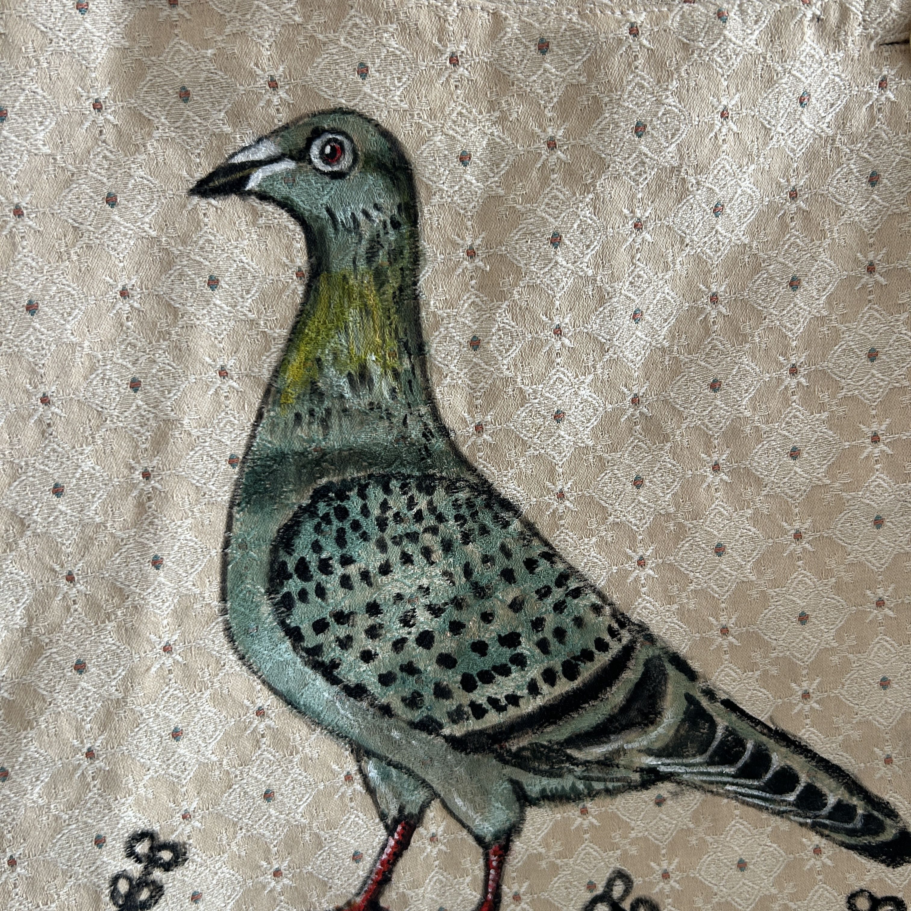 Custommade Custommade Hand Painted Pigeon Cotton Mini Skirt Size 27" / US 4 / IT 40 - 14 Thumbnail
