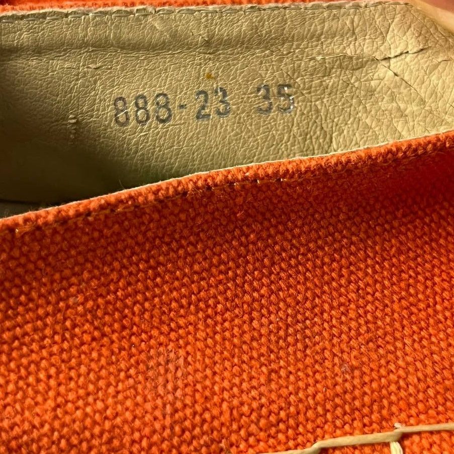 Kenzo Kenzo Tiger-Embroidered Orange Espadrille 35 (US SIZE 4) Size US 4 / IT 34 - 8 Thumbnail