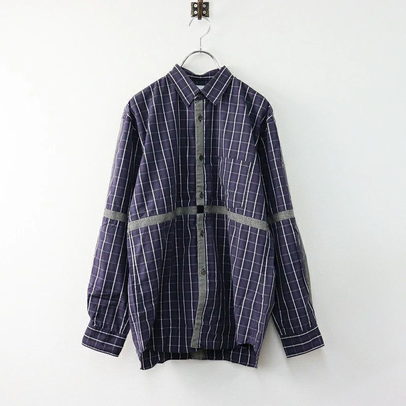 Comme des Garcons SHIRT Shirt Checked Long Sleeve Button Up Cotton Navy Size US S / EU 44-46 / 1 - 1 Thumbnail