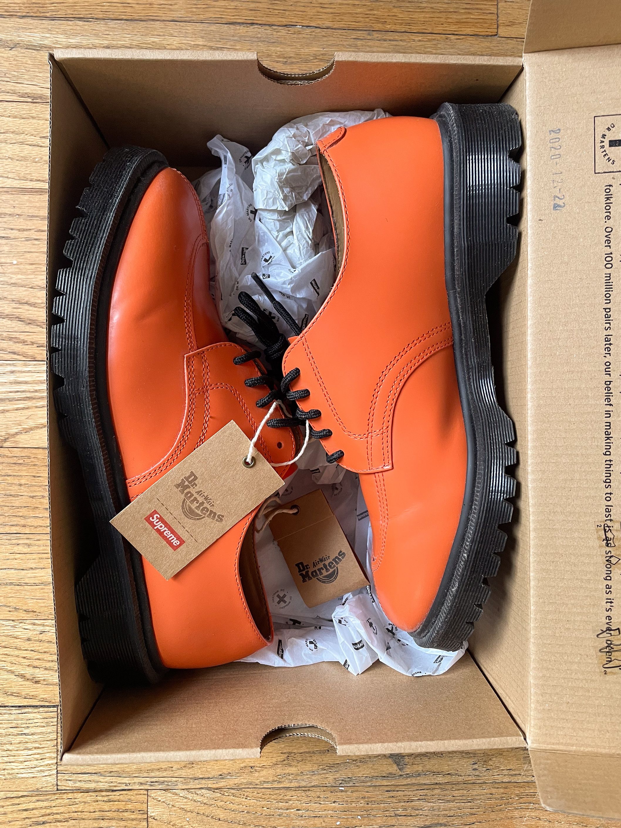 Dr. Martens × Supreme Supreme 2046 Doc Martens Orange Shoes Size 9M US Size US 9 / EU 42 - 1 Thumbnail