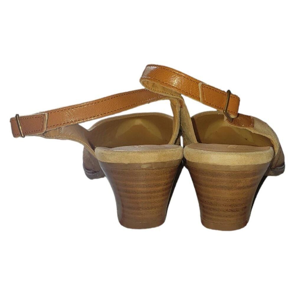 Sundae School SH119 Sundance Minette Embroidered Leather Slingback Tan 9.5 Size US 9.5 / IT 39.5 - 5 Thumbnail