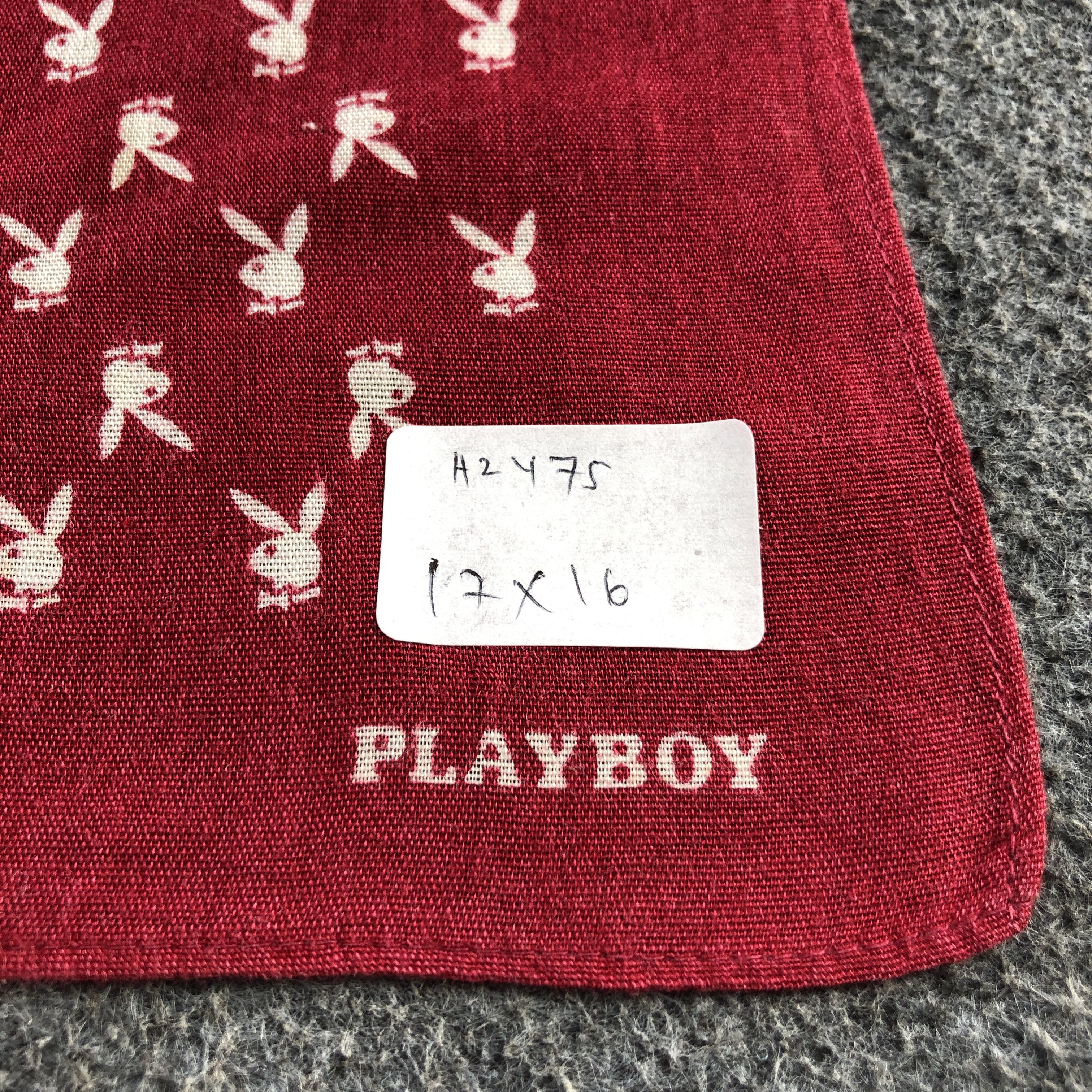 Playboy × Vintage Playboy Rabbit Head Handkerchief Neckerchief Bandana H2475 Size ONE SIZE - 6 Thumbnail