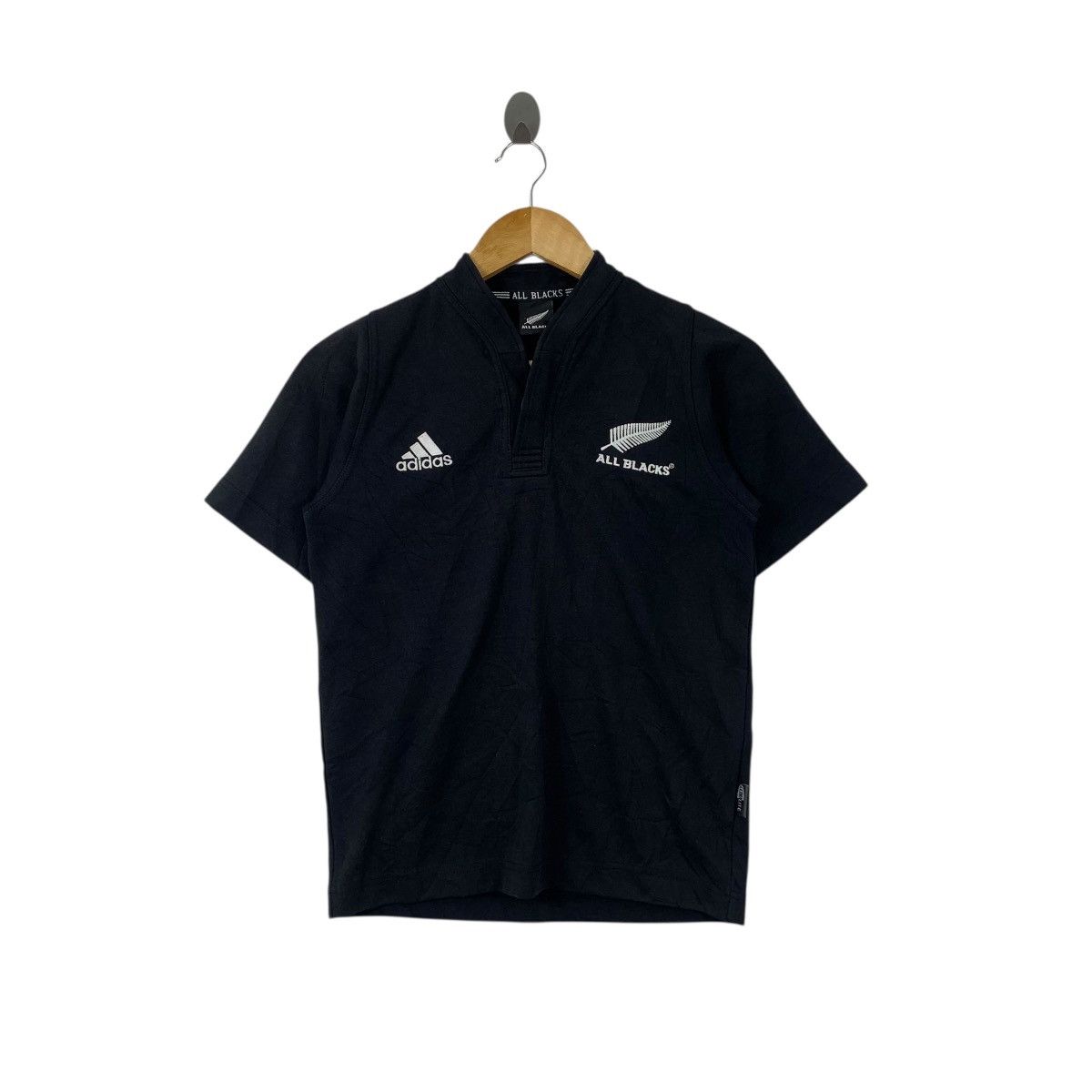 Adidas ADIDAS ALL BLACKS RUGBY New Zealand Climalite Jersey Tee Size S / US 4 / IT 40 - 1 Thumbnail
