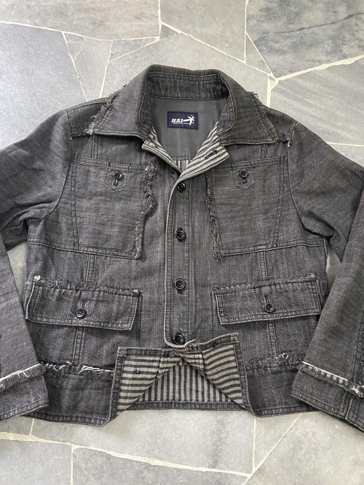 Issey Miyake Hai Sporting Gear Patchwork Denim Jacket Size US M / EU 48-50 / 2 - 4 Thumbnail