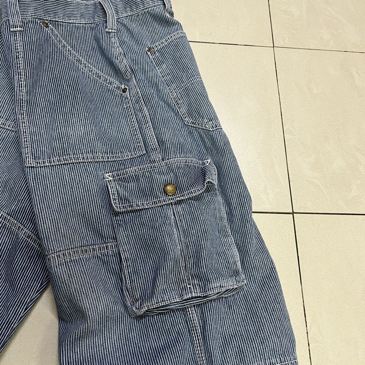 Dogtown × Japanese Brand × Vintage Vintage Dogman Hickory Cargo Baggy Pants Size US 32 / EU 48 - 5 Thumbnail