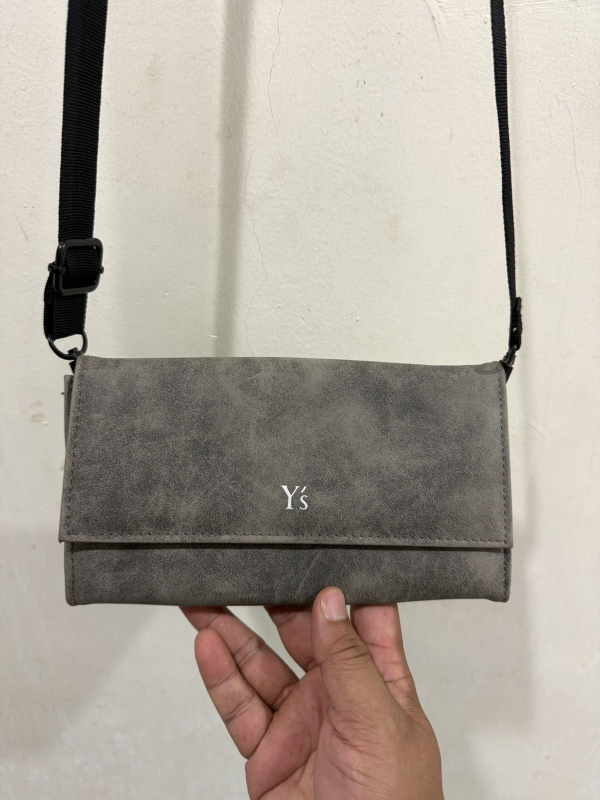 Y's VTG Y’s Yohji Grey Suede Wallet+Sling Bag Size ONE SIZE - 1 Thumbnail
