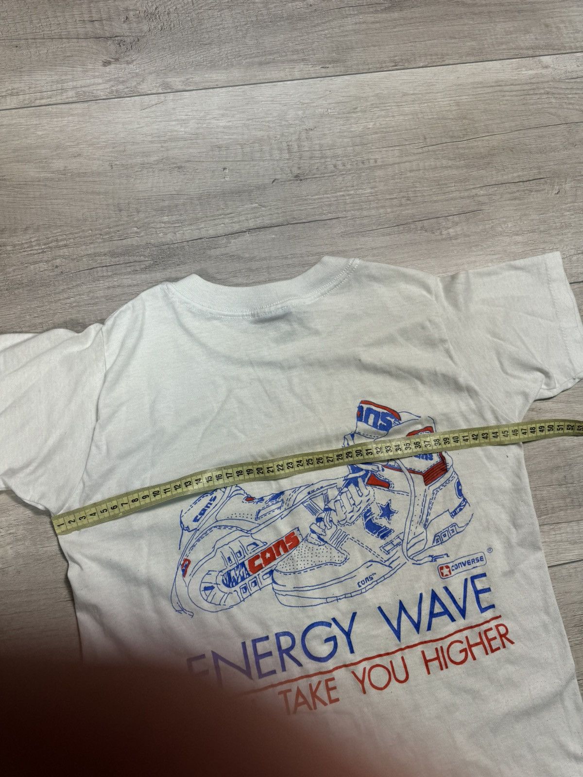 Converse Vintage Converse Energy Wave Made In USA Vintage T-shirts Size US S / EU 44-46 / 1 - 9 Thumbnail
