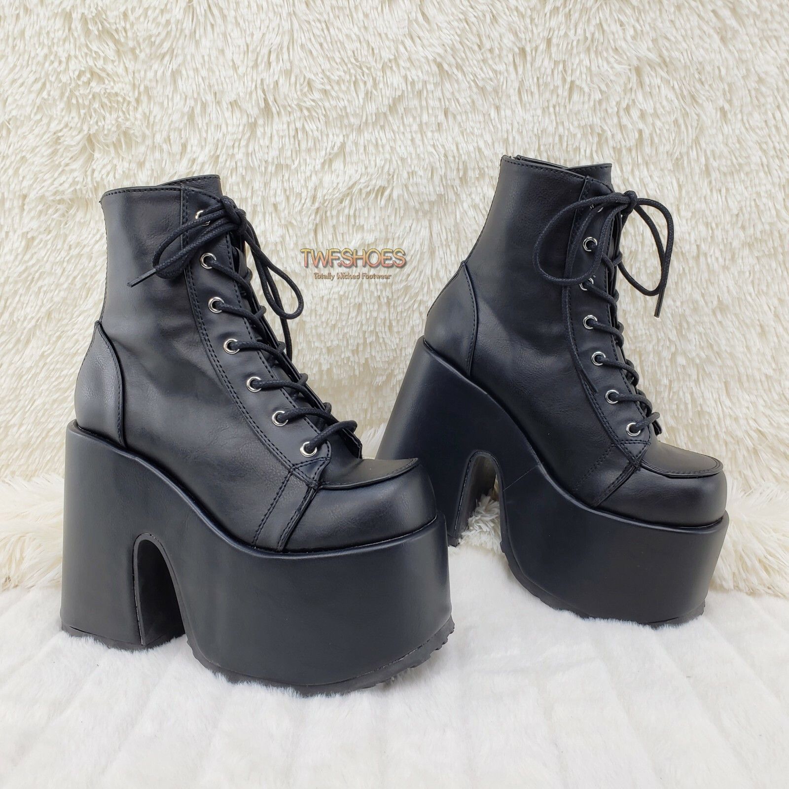 Other DEMONIA Camel 203 Stacked Matte Platform Goth Punk Ankle Boo Size US 11 / IT 41 - 8 Thumbnail