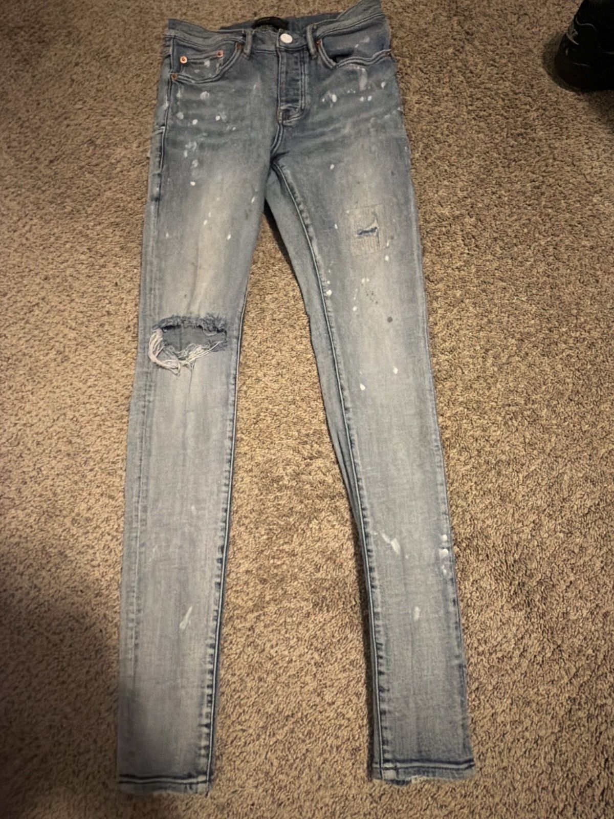 Purple Brand blue purple jeans with white dots Size US 29 - 3 Thumbnail