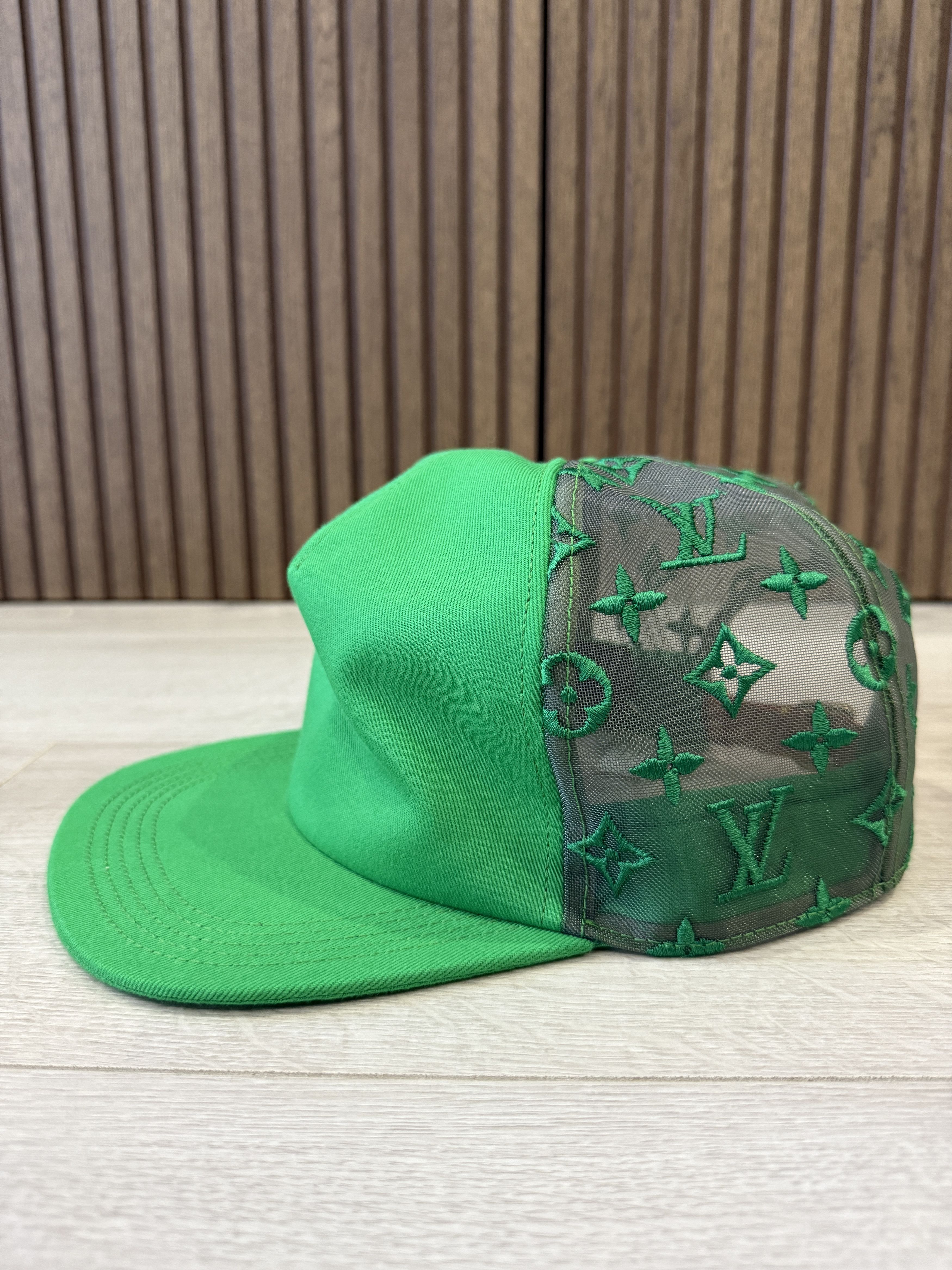 Louis Vuitton Louis Vuitton LV Embroidered Mesh Cap 58 Green Size ONE SIZE - 1 Thumbnail