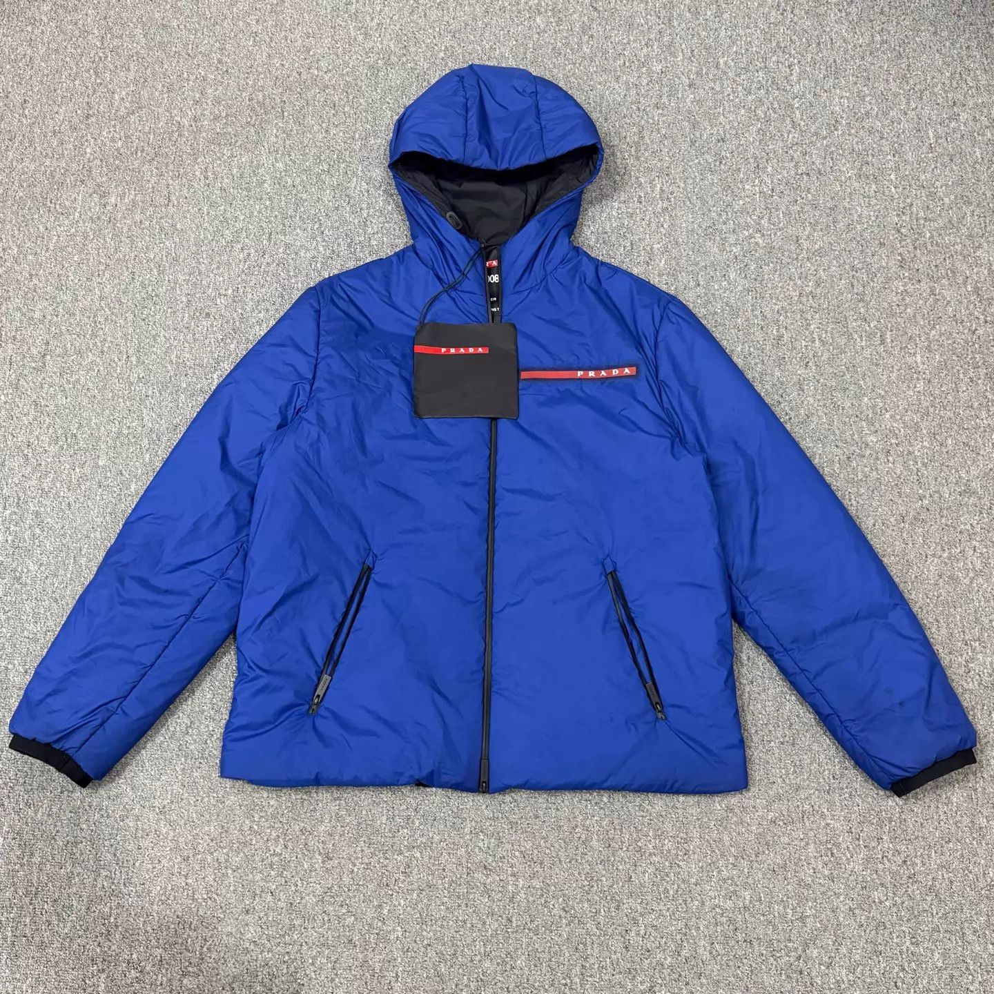 Prada Prada blue 3D Logo cotton jacket new L Size US L / EU 52-54 / 3 - 2 Thumbnail