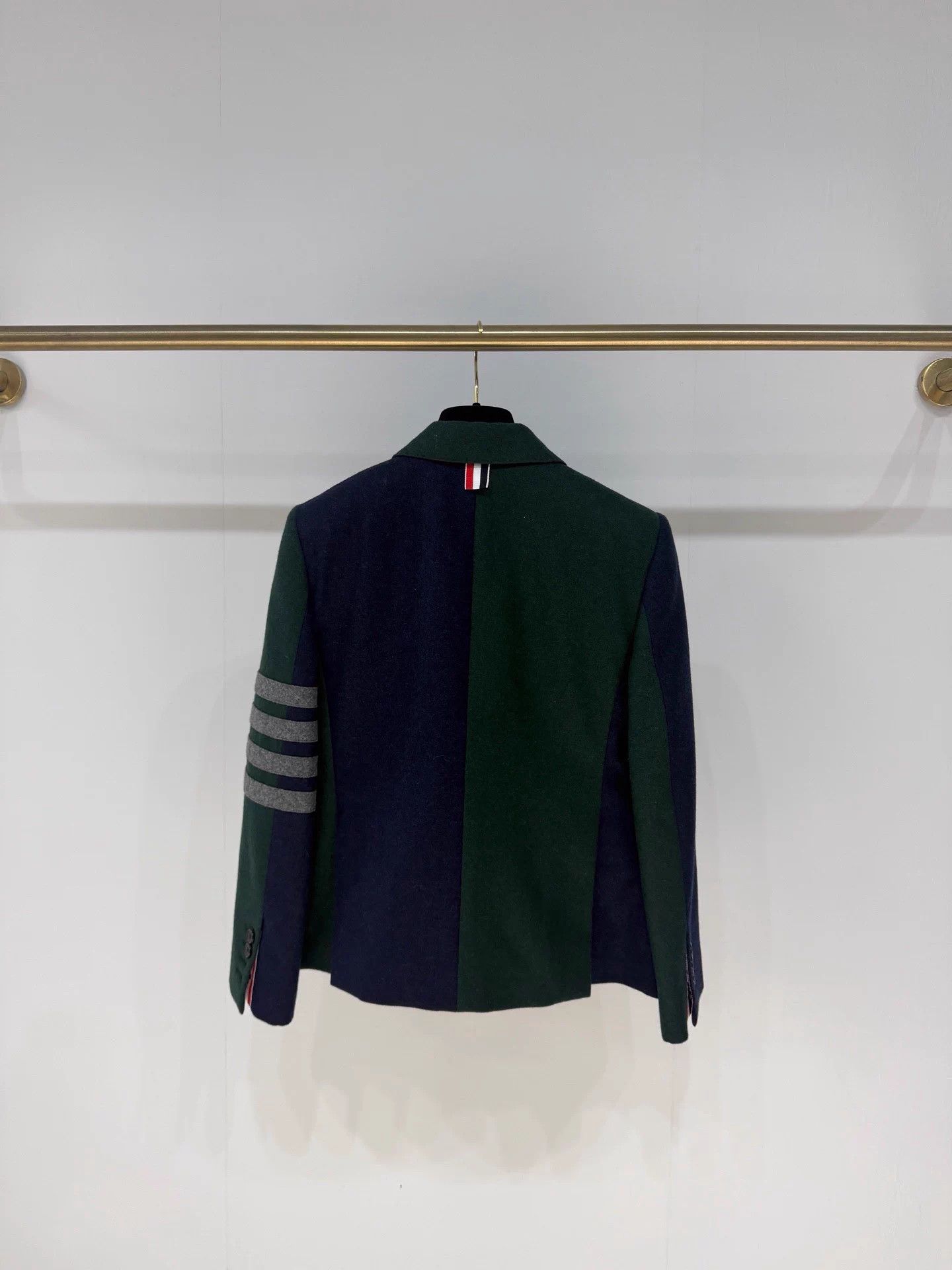 Thom Browne Thom Browne Deep Green Blocked Four-Bar Wool Blazer 38 Size 38R - 6 Thumbnail