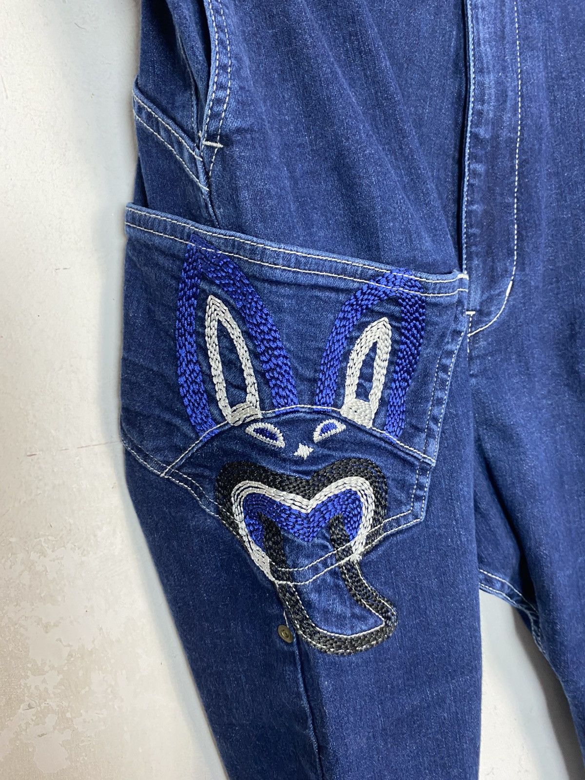 mercibeaucoup Mercibeaucoup Issey Miyake Denim Jeans Baggy Embroidery Logo Size US 31 - 5 Thumbnail