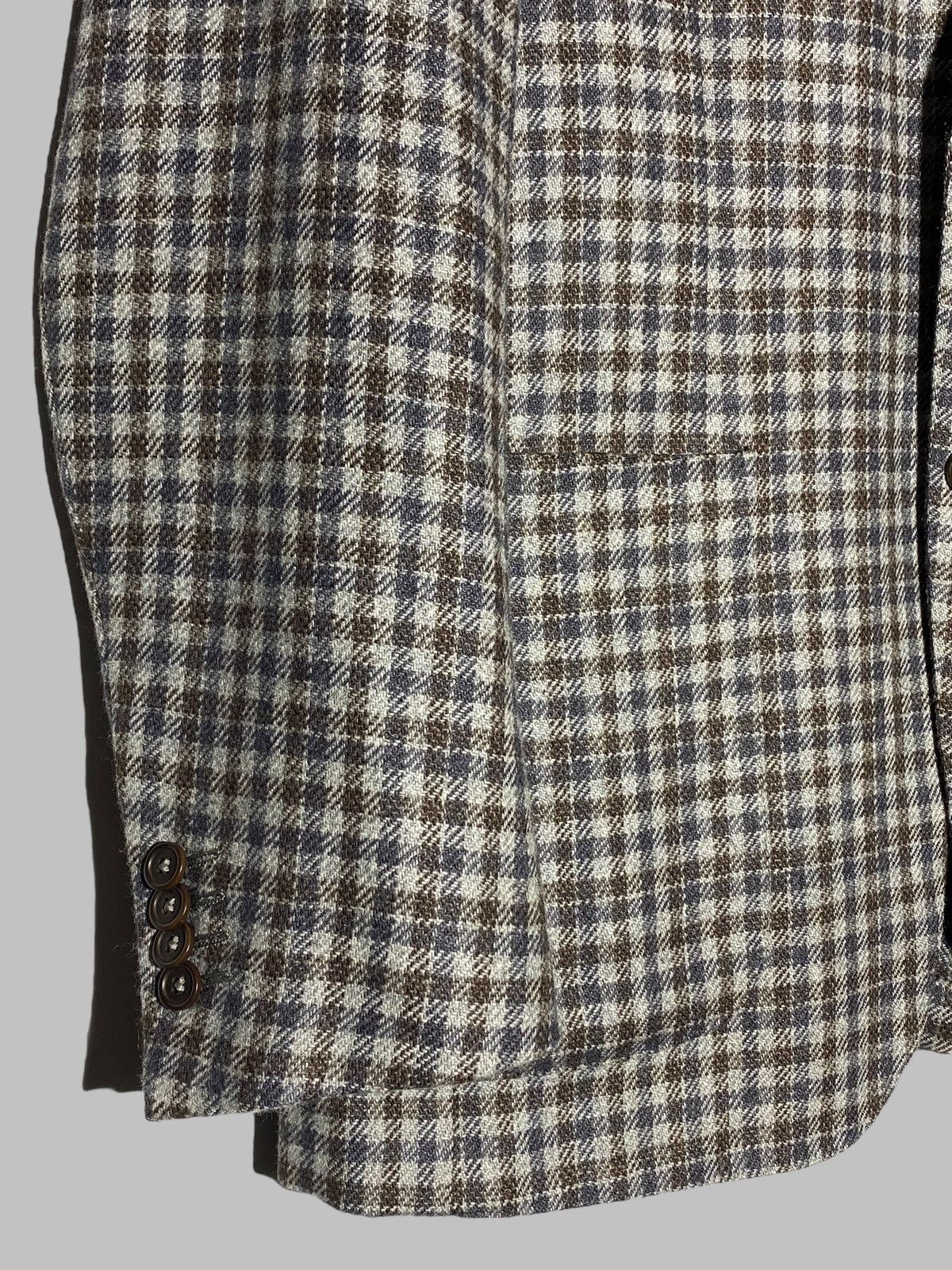 Ermenegildo Zegna Ermenegildo Zegna Soft-Constructed Checked Cashmere Blazer Size 48R - 7 Thumbnail