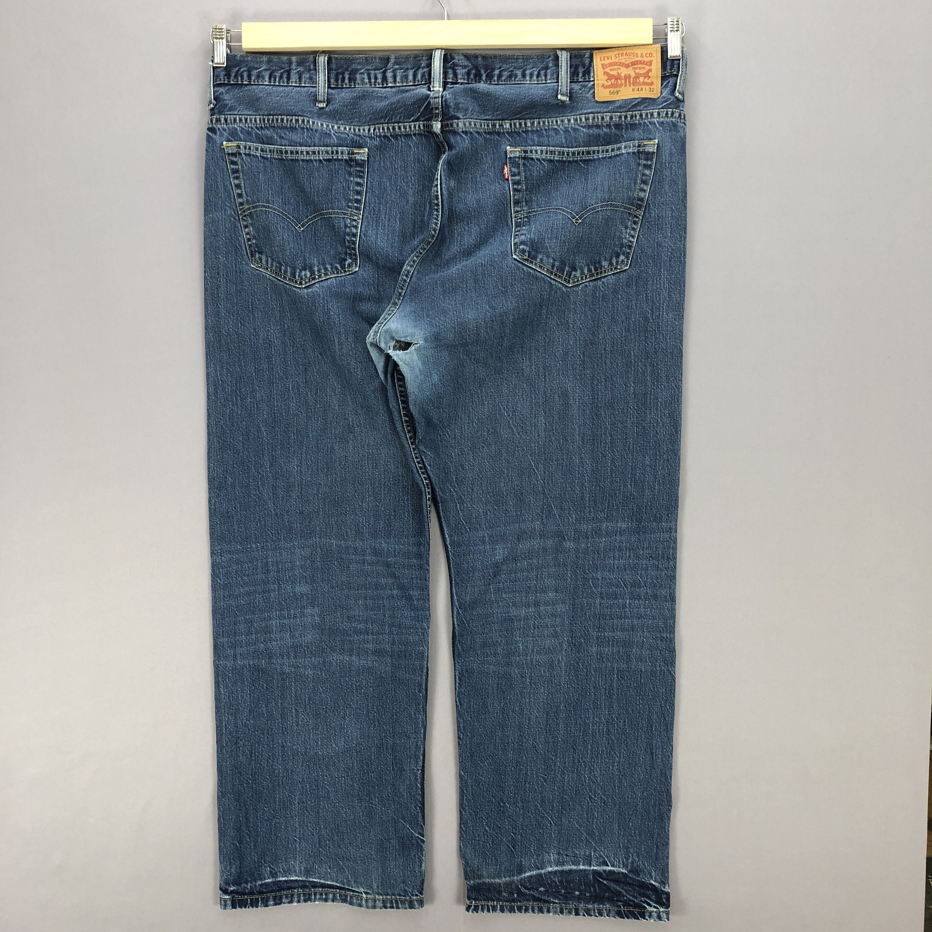 Levi's Crazy Y2K Baggy Levis 569 Jeans Levi's Distressed Blue Denim Size US 44 / EU 60 - 2 Thumbnail