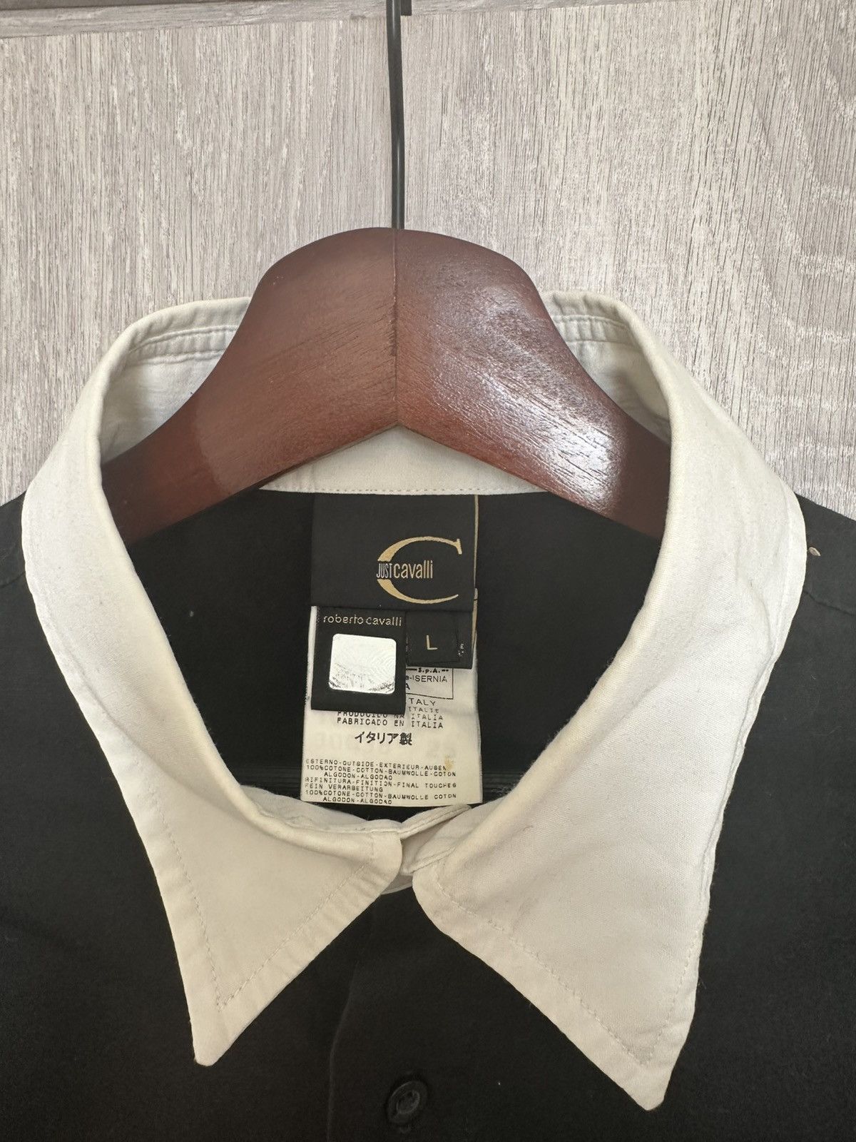 Just Cavalli × Vintage × oMA STUDIOS Just cavalli black shirts Size US L / EU 52-54 / 3 - 5 Thumbnail