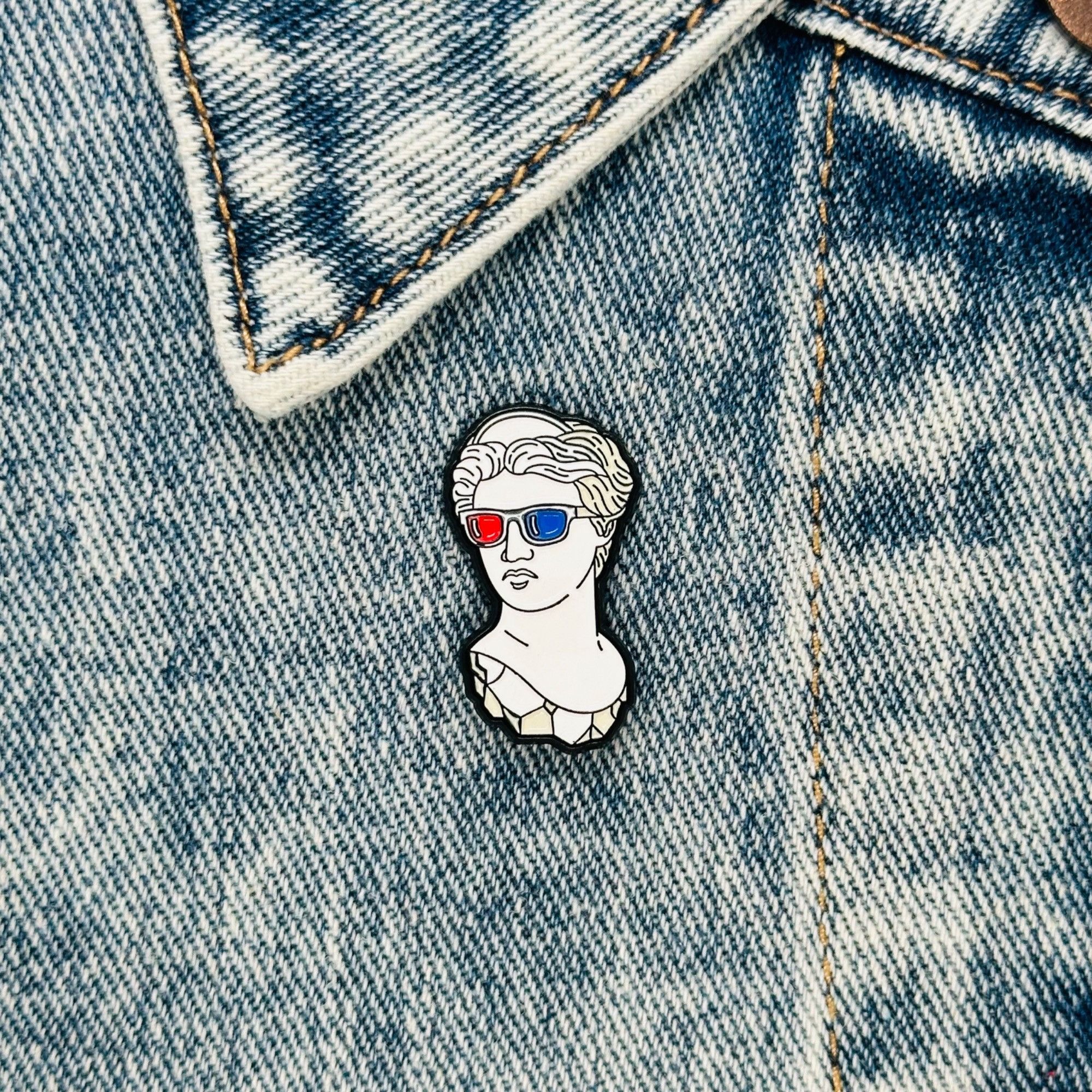 Other Enamel Pin Fashionable Greek Sculpture Famous people statue Size ONE SIZE - 1 Thumbnail