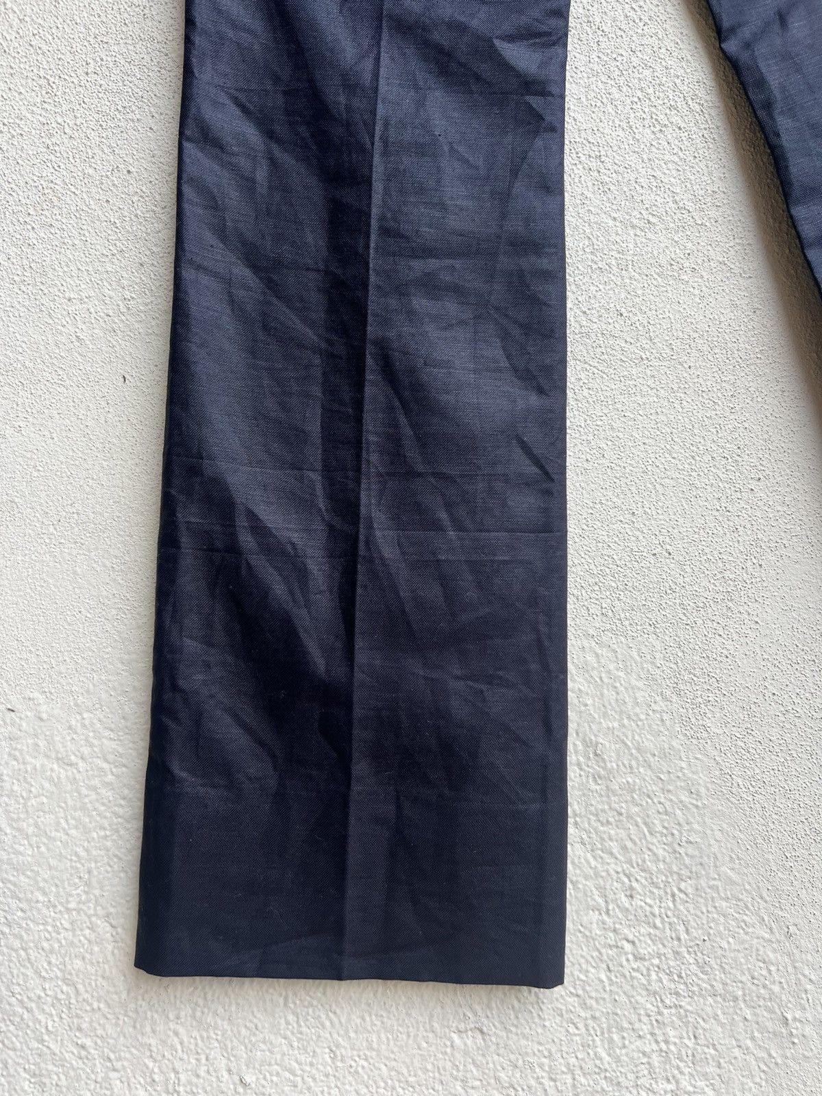 ato ATO Japan Blue Black Linen Boot Cut Trouser Pant Low Rise Size US 29 - 16 Thumbnail
