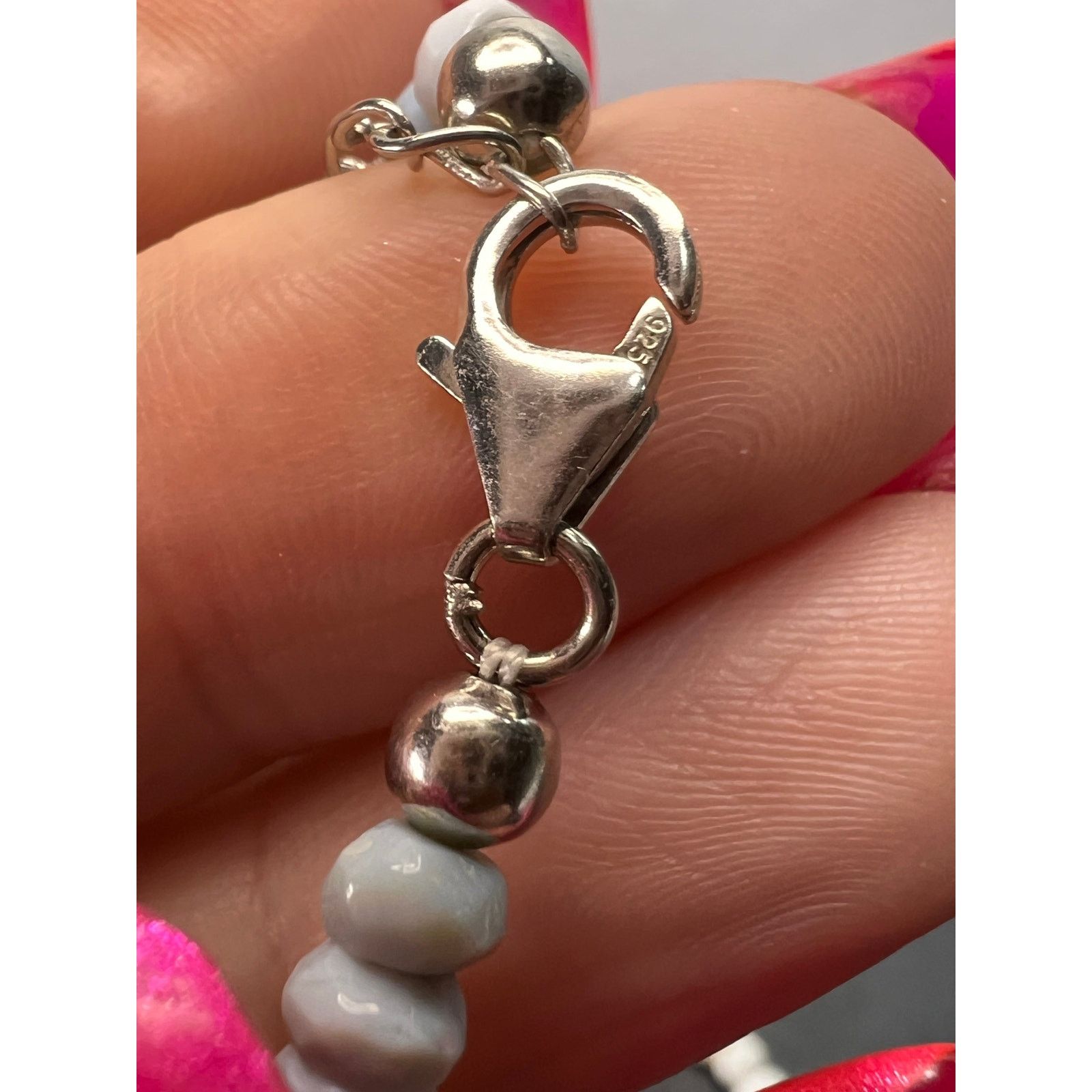 Other Shaded blue opal necklace with sterling silver clasp Size ONE SIZE - 4 Thumbnail