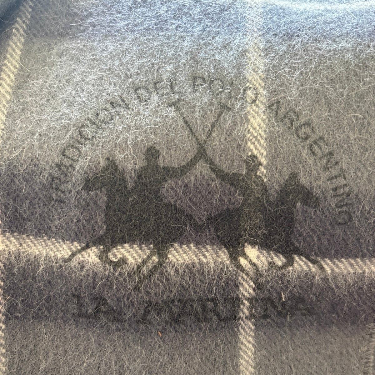 La Martina La Martina Argentina Polo Tradition Gray Plaid Scarf Luxurio Size ONE SIZE - 2 Thumbnail
